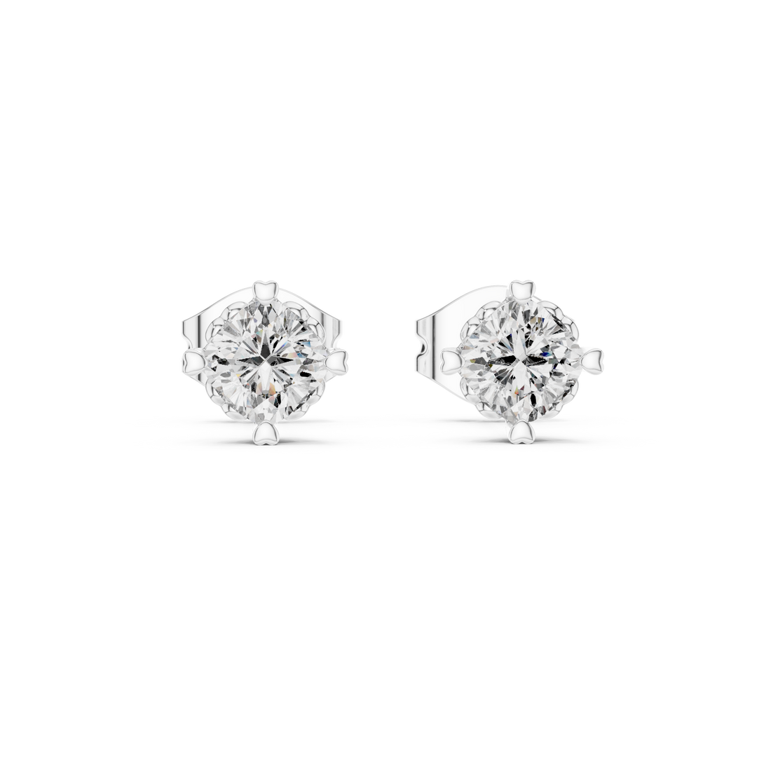 Lab-Grown Diamond Stud Earrings 14K Gold Wedding Earrings for Women Birthday & Anniversary Gift