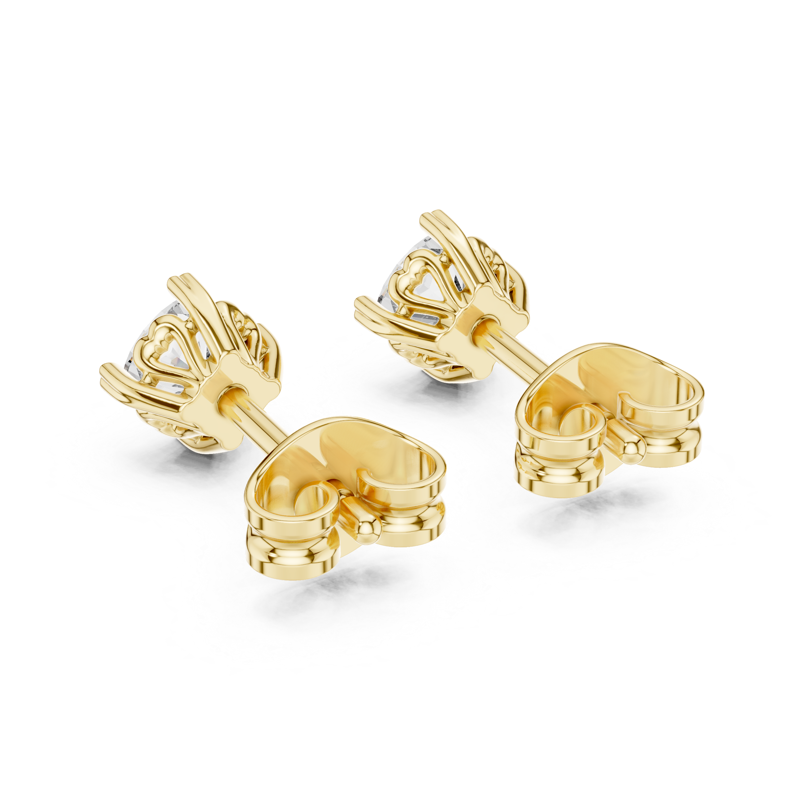 Lab-Grown Diamond Stud Earrings 14K Gold Wedding Earrings for Women Birthday & Anniversary Gift