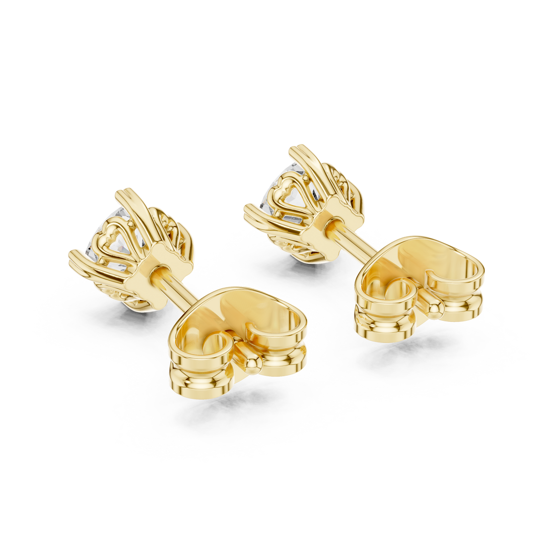 Lab-Grown Diamond Stud Earrings 14K Gold Wedding Earrings for Women Birthday & Anniversary Gift