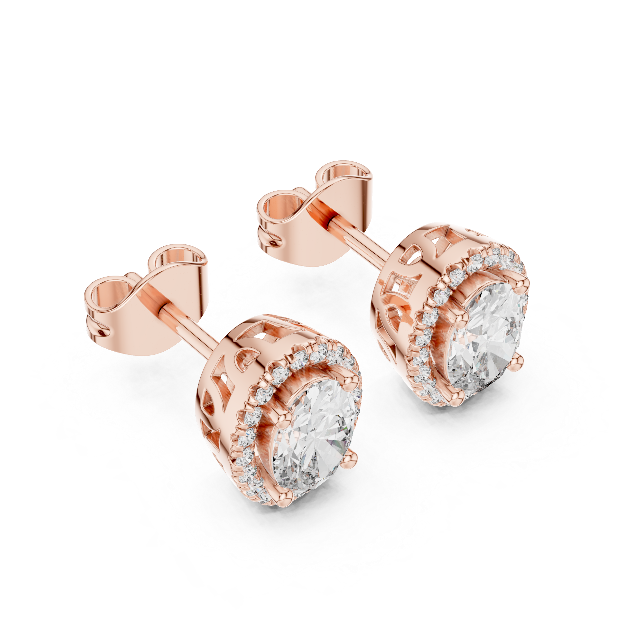 1.2CT Lab-Grown Diamond Stud Earrings 14K Gold Wedding Earrings for Women Birthday & Anniversary Gift