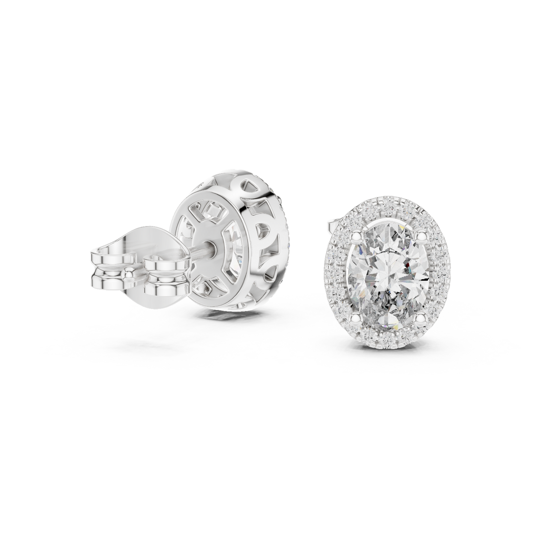 1.2CT Lab-Grown Diamond Stud Earrings 14K Gold Wedding Earrings for Women Birthday & Anniversary Gift
