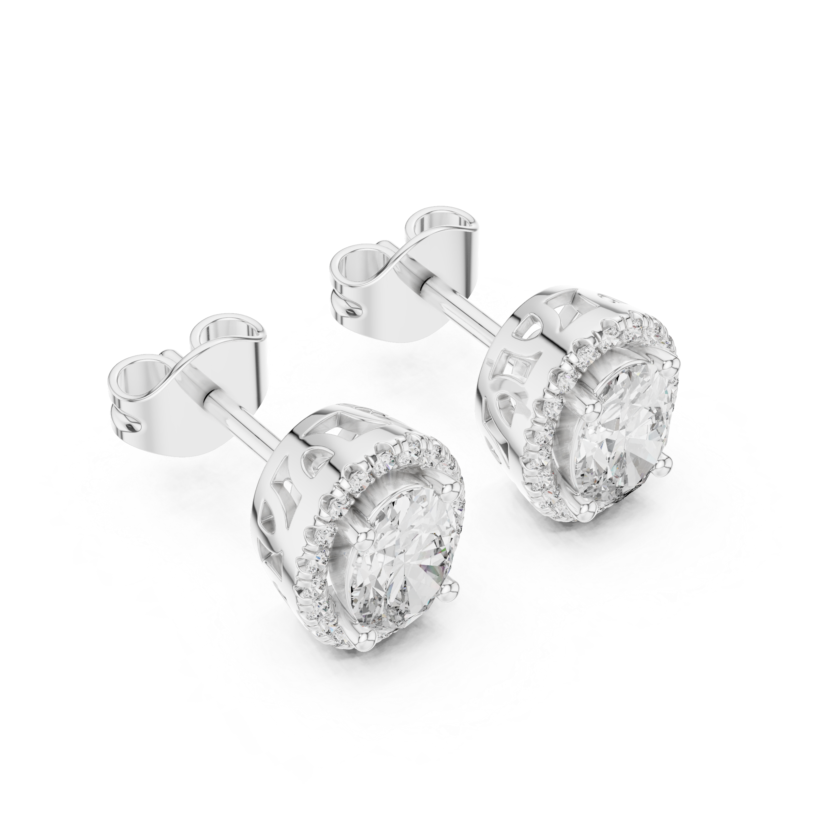 1.2CT Lab-Grown Diamond Stud Earrings 14K Gold Wedding Earrings for Women Birthday & Anniversary Gift