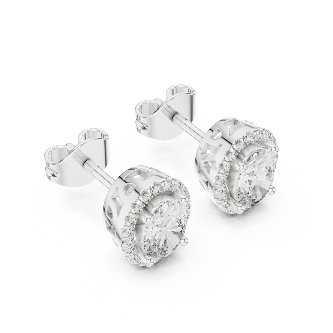 1.2CT Lab-Grown Diamond Stud Earrings 14K Gold Wedding Earrings for Women Birthday & Anniversary Gift