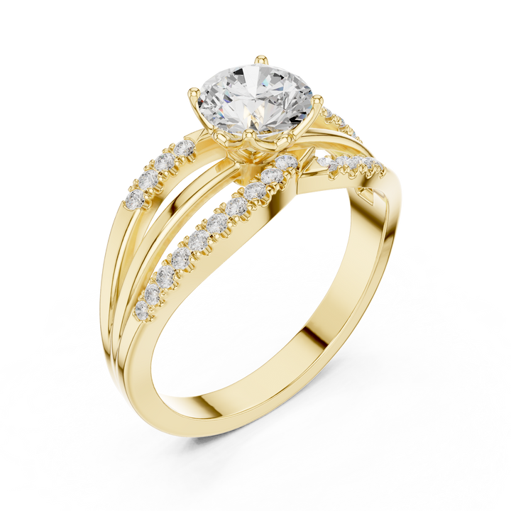 Lab Diamond Wedding Band, Round Brilliant EF/VS Matching Band with Engagement Ring, Stacking Band Gift 14K Gold
