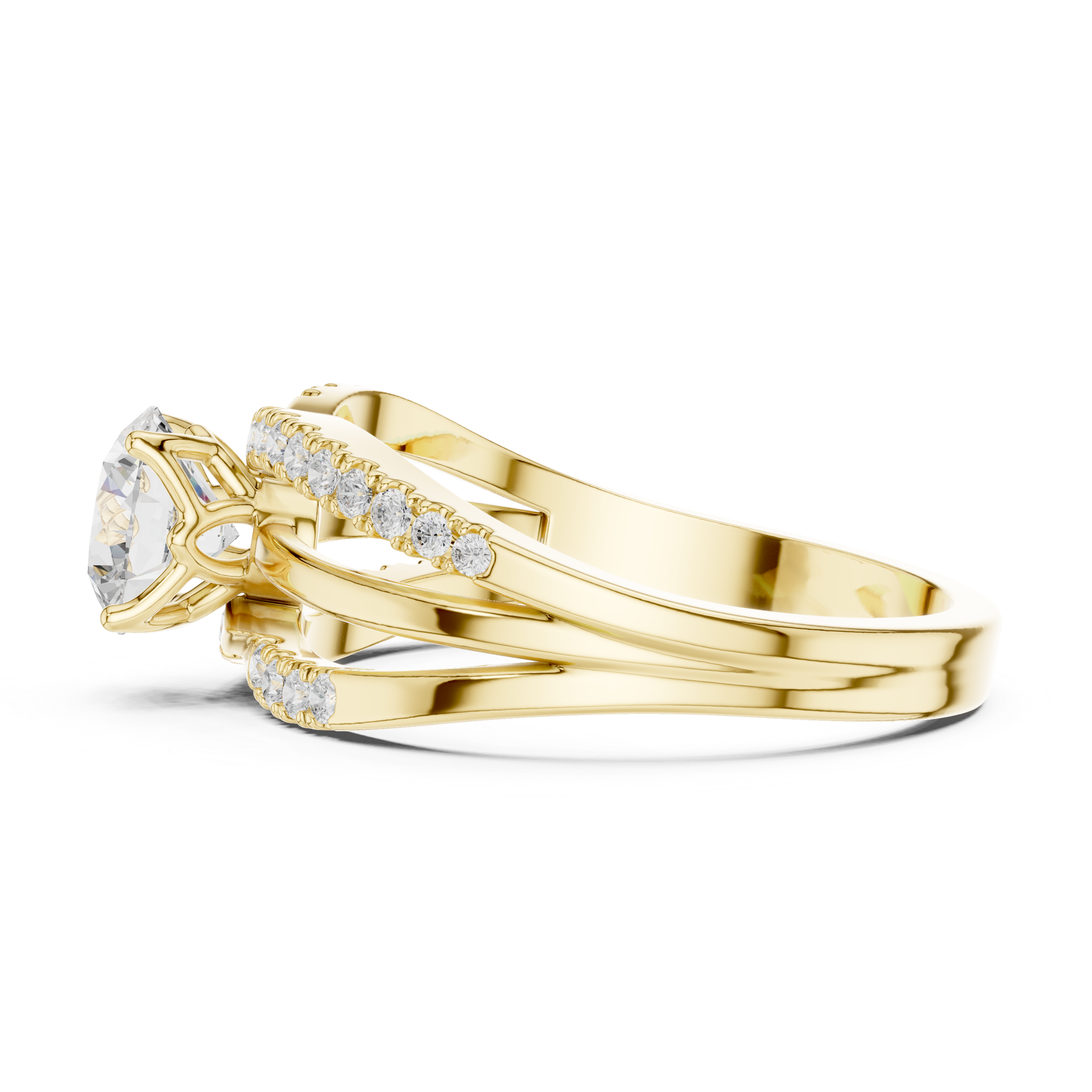 Lab Diamond Wedding Band, Round Brilliant EF/VS Matching Band with Engagement Ring, Stacking Band Gift 14K Gold