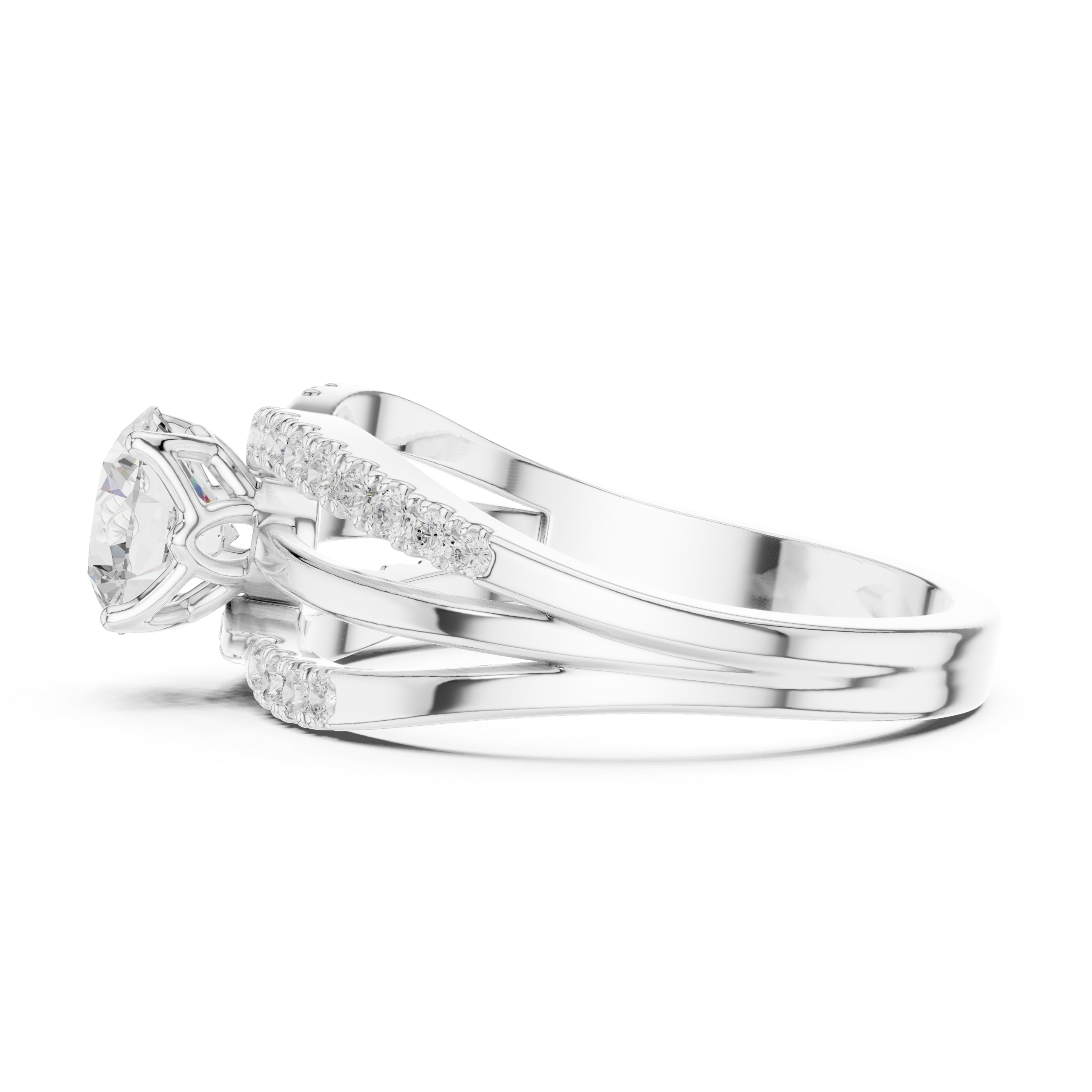 Lab Diamond Wedding Band, Round Brilliant EF/VS Matching Band with Engagement Ring, Stacking Band Gift 14K Gold