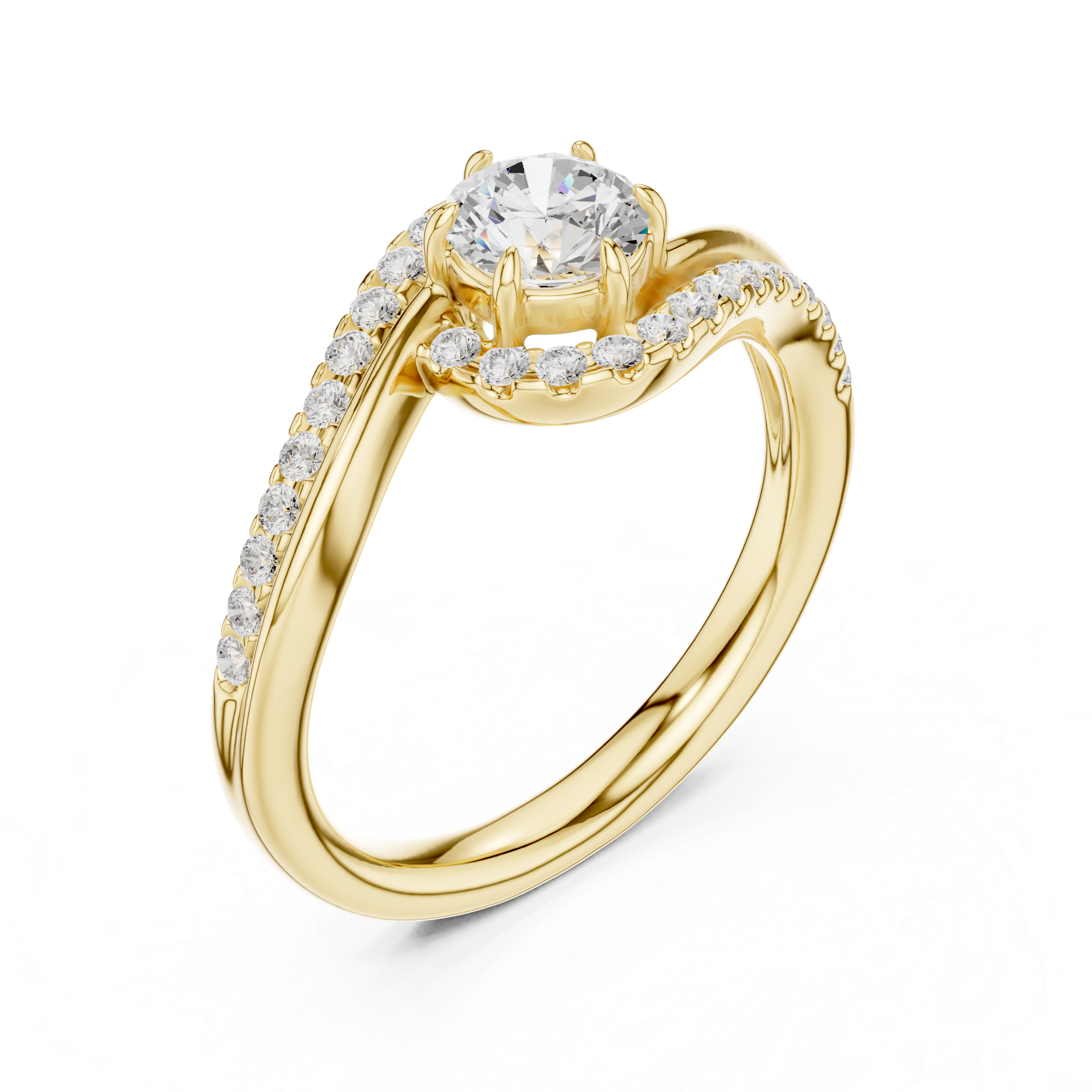 Lab Diamond Wedding Band, Round Brilliant EF/VS Matching Band with Engagement Ring, Stacking Band Gift 14K Gold