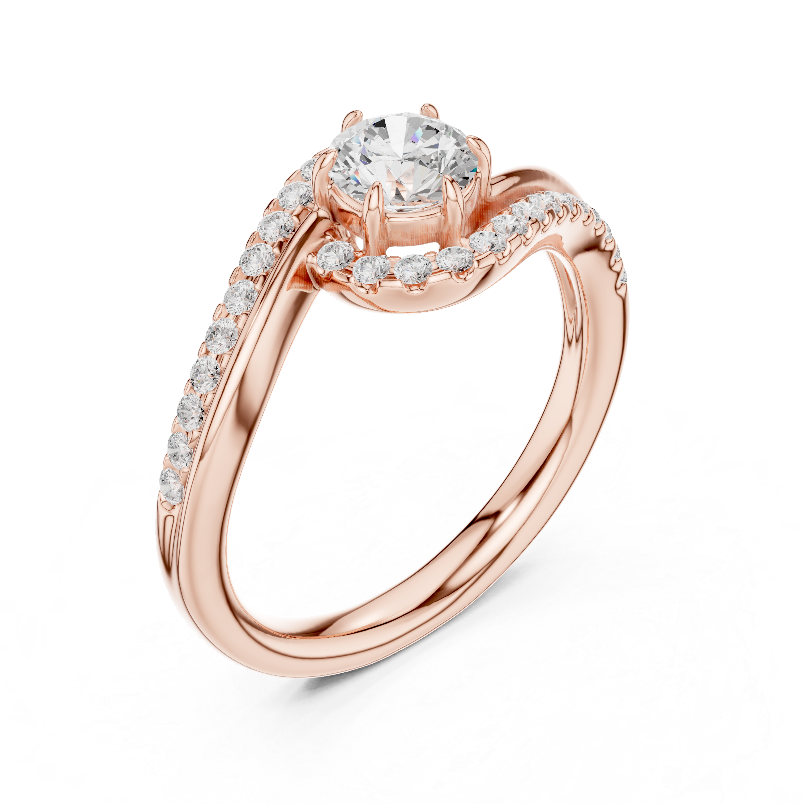Lab Diamond Wedding Band, Round Brilliant EF/VS Matching Band with Engagement Ring, Stacking Band Gift 14K Gold