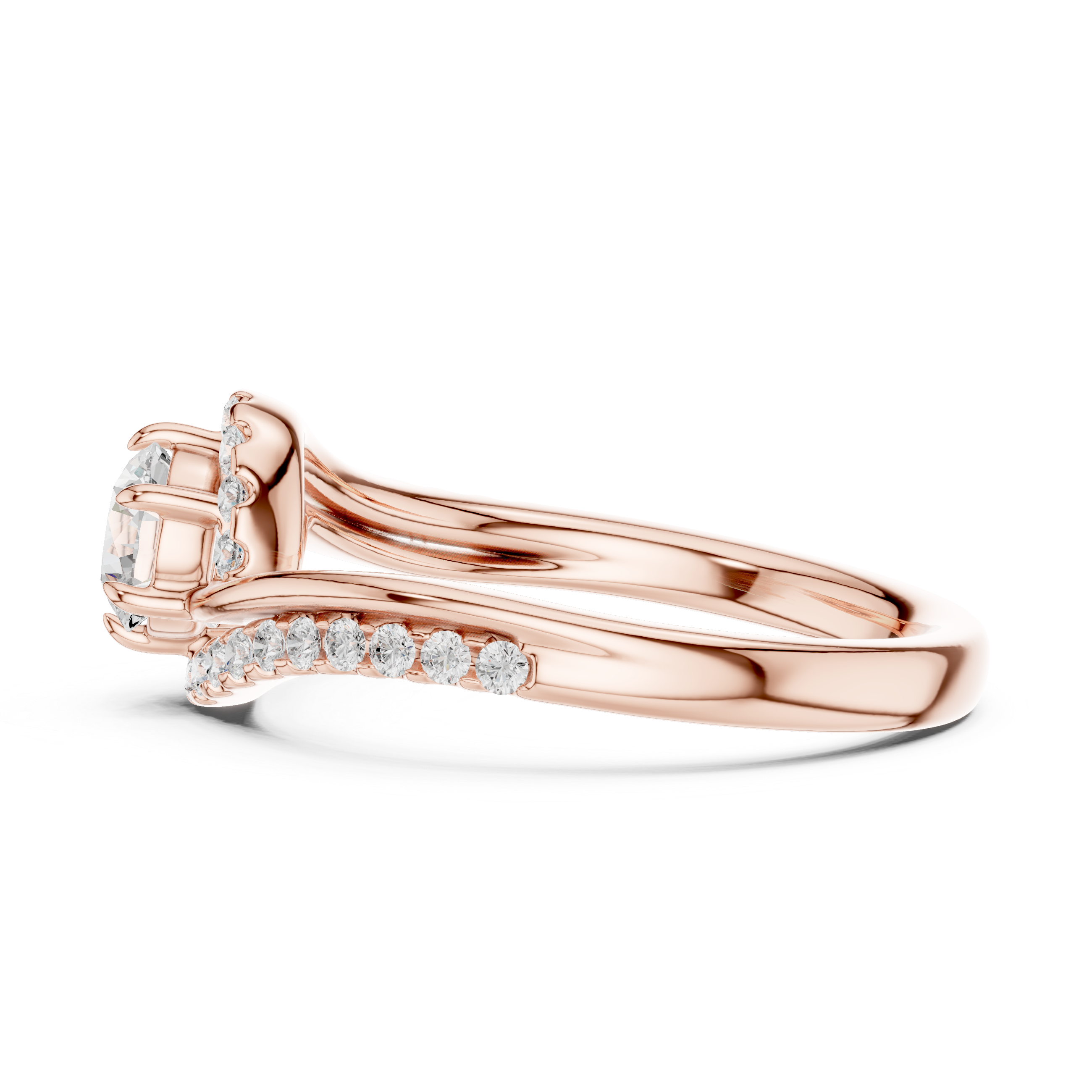 Lab Diamond Wedding Band, Round Brilliant EF/VS Matching Band with Engagement Ring, Stacking Band Gift 14K Gold