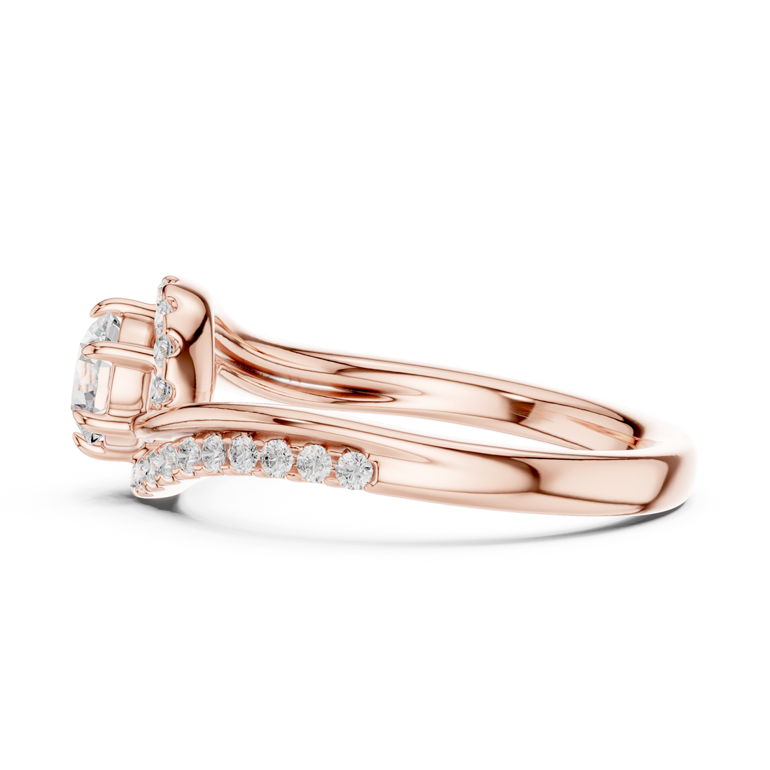 Lab Diamond Wedding Band, Round Brilliant EF/VS Matching Band with Engagement Ring, Stacking Band Gift 14K Gold