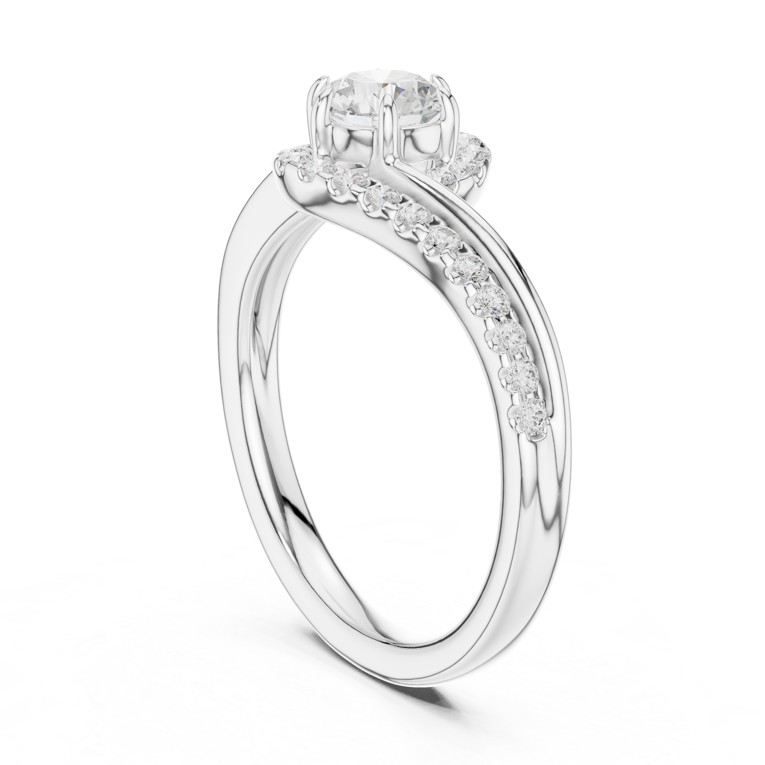 Lab Diamond Wedding Band, Round Brilliant EF/VS Matching Band with Engagement Ring, Stacking Band Gift 14K Gold
