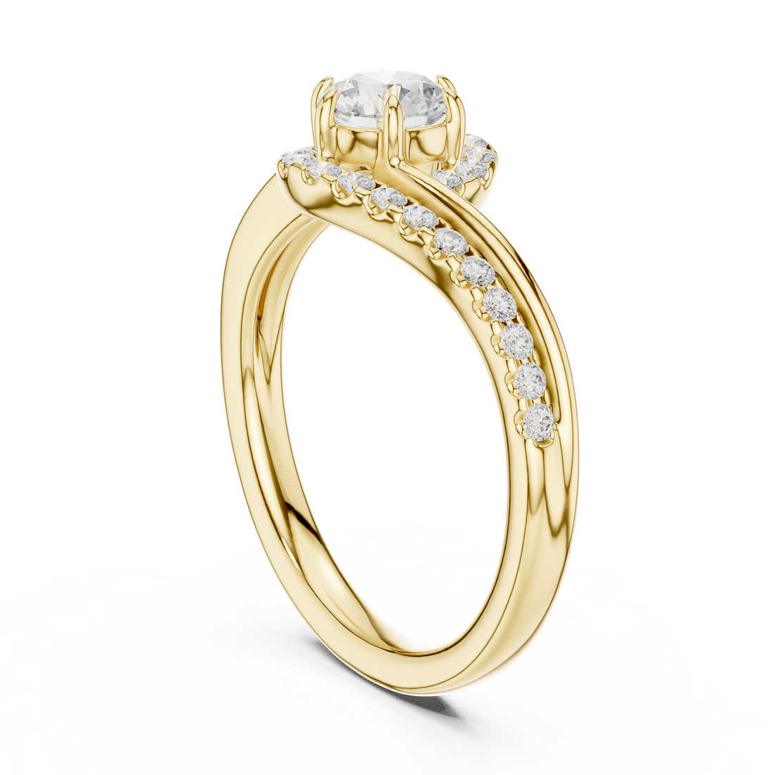 Lab Diamond Wedding Band, Round Brilliant EF/VS Matching Band with Engagement Ring, Stacking Band Gift 14K Gold
