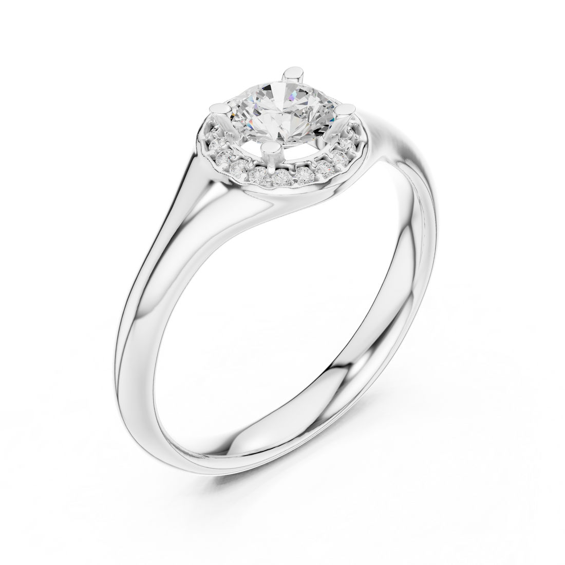 Lab Diamond Wedding Band, Round Brilliant EF/VS Matching Band with Engagement Ring, Stacking Band Gift 14K Gold