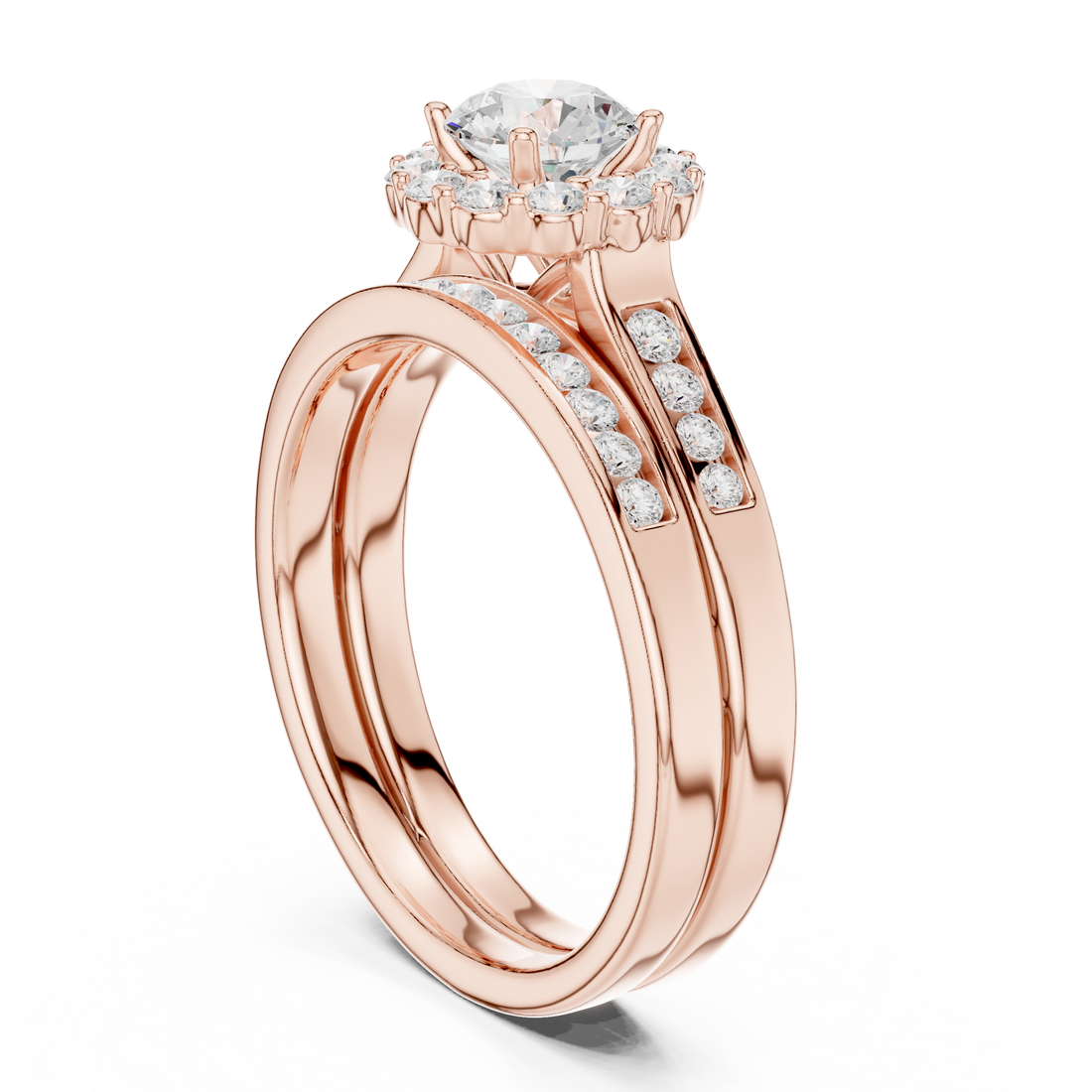 Lab Diamond Wedding Band, Round Brilliant EF/VS Matching Band with Engagement Ring, Stacking Band Gift 14K Gold