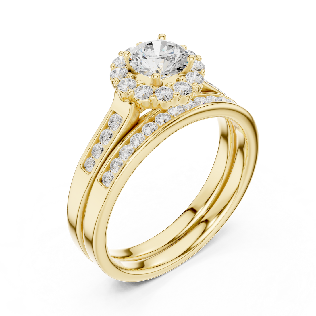 Lab Diamond Wedding Band, Round Brilliant EF/VS Matching Band with Engagement Ring, Stacking Band Gift 14K Gold