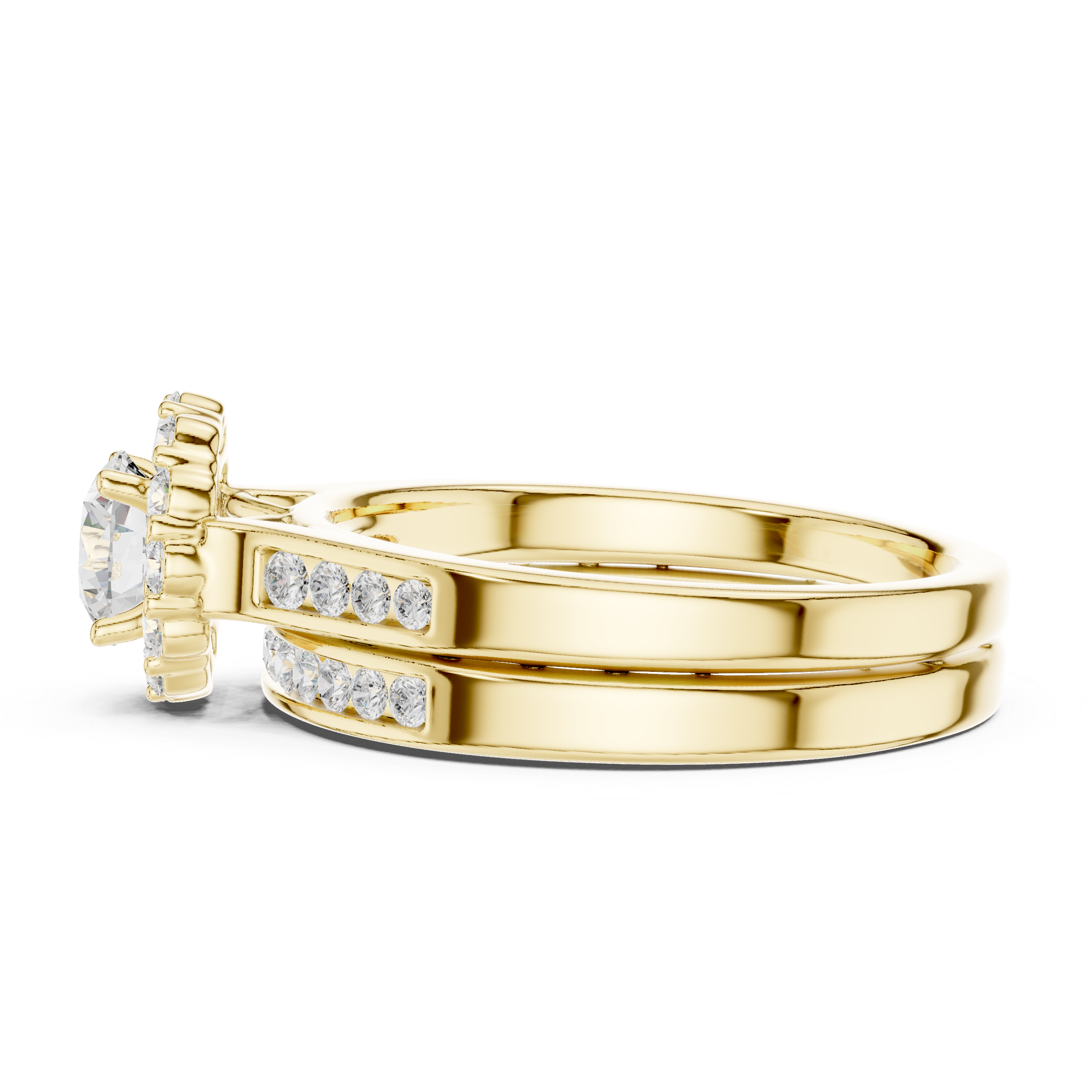 Lab Diamond Wedding Band, Round Brilliant EF/VS Matching Band with Engagement Ring, Stacking Band Gift 14K Gold