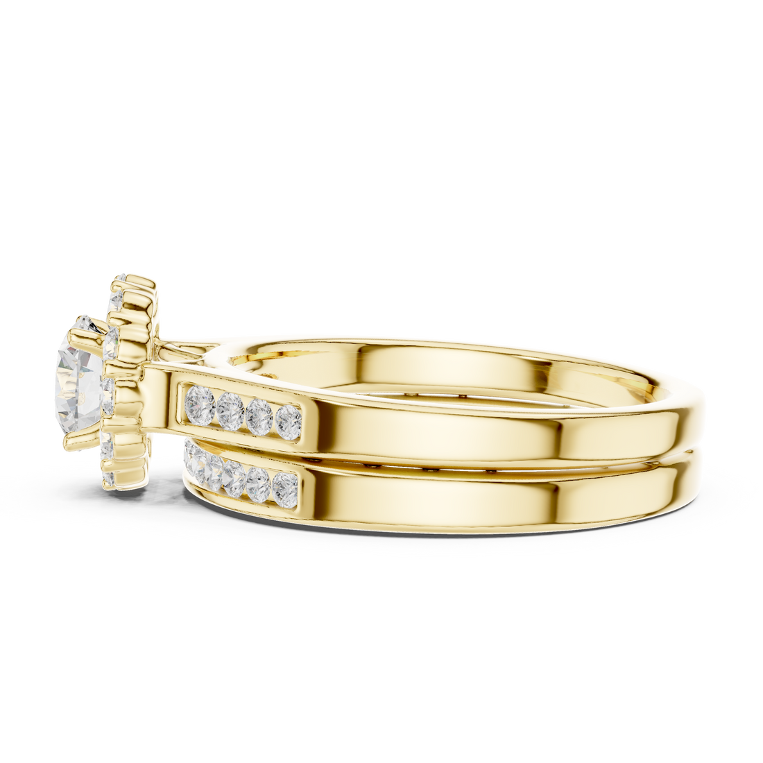 Lab Diamond Wedding Band, Round Brilliant EF/VS Matching Band with Engagement Ring, Stacking Band Gift 14K Gold