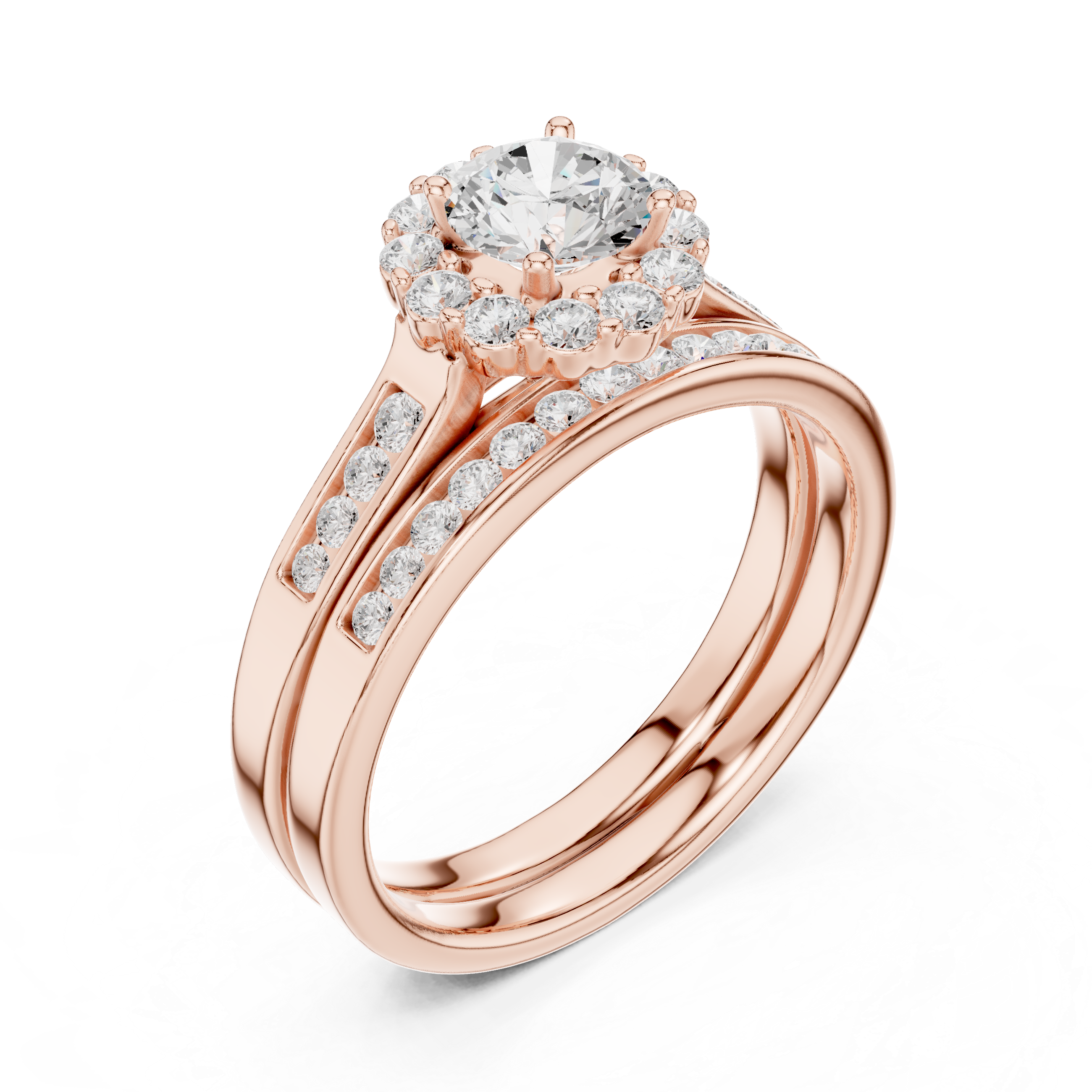 Lab Diamond Wedding Band, Round Brilliant EF/VS Matching Band with Engagement Ring, Stacking Band Gift 14K Gold