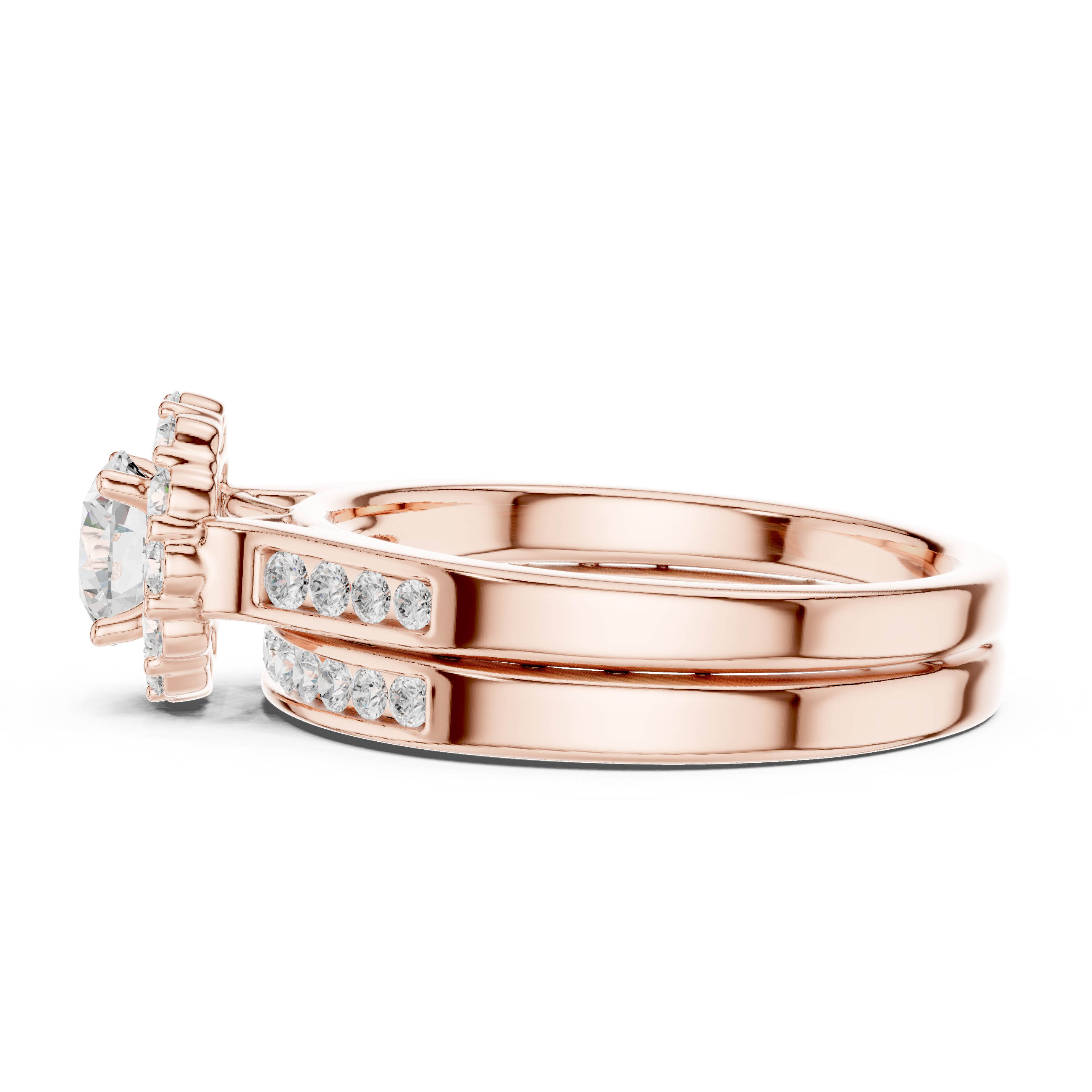 Lab Diamond Wedding Band, Round Brilliant EF/VS Matching Band with Engagement Ring, Stacking Band Gift 14K Gold