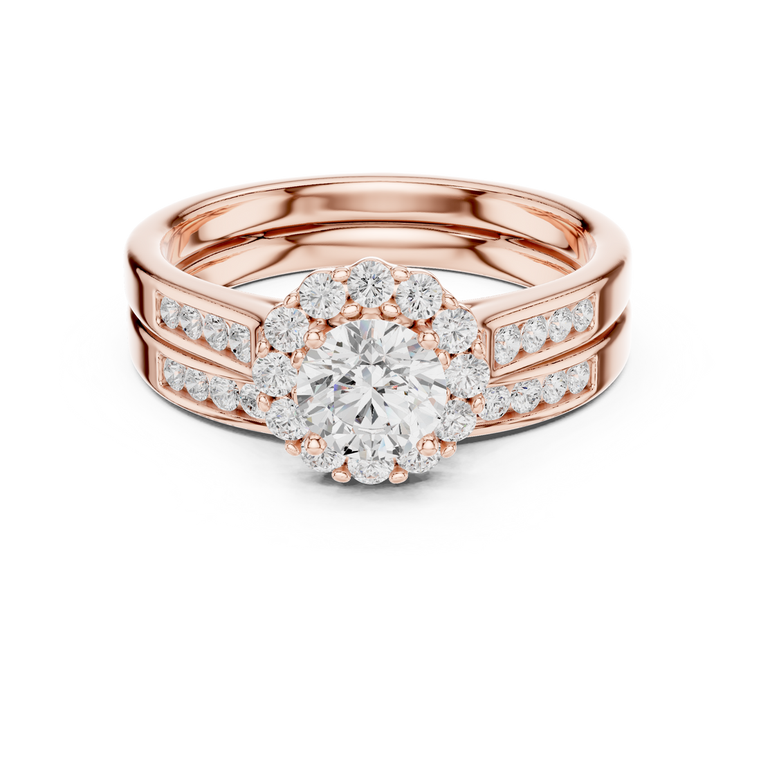 Lab Diamond Wedding Band, Round Brilliant EF/VS Matching Band with Engagement Ring, Stacking Band Gift 14K Gold