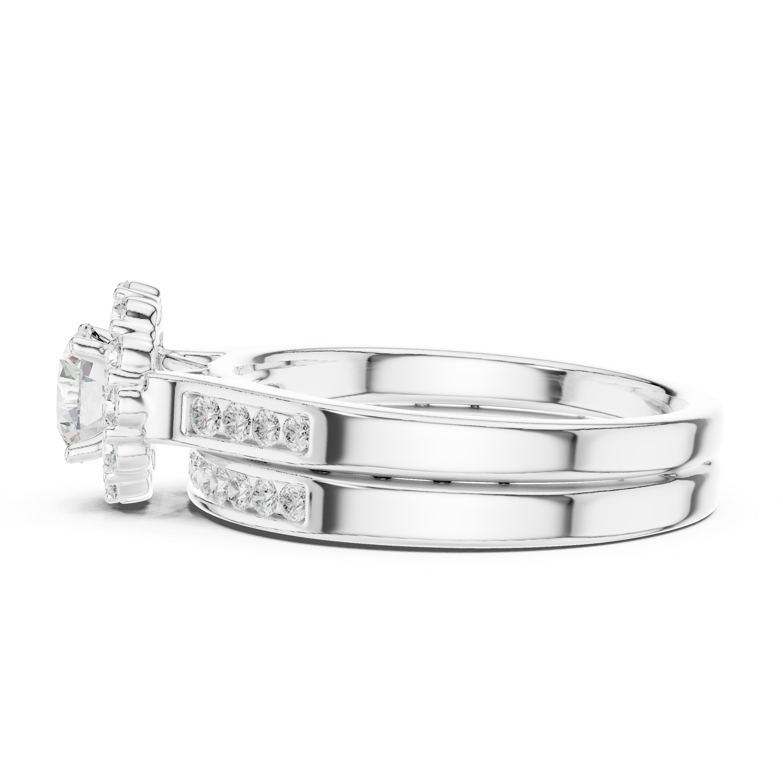 Lab Diamond Wedding Band, Round Brilliant EF/VS Matching Band with Engagement Ring, Stacking Band Gift 14K Gold