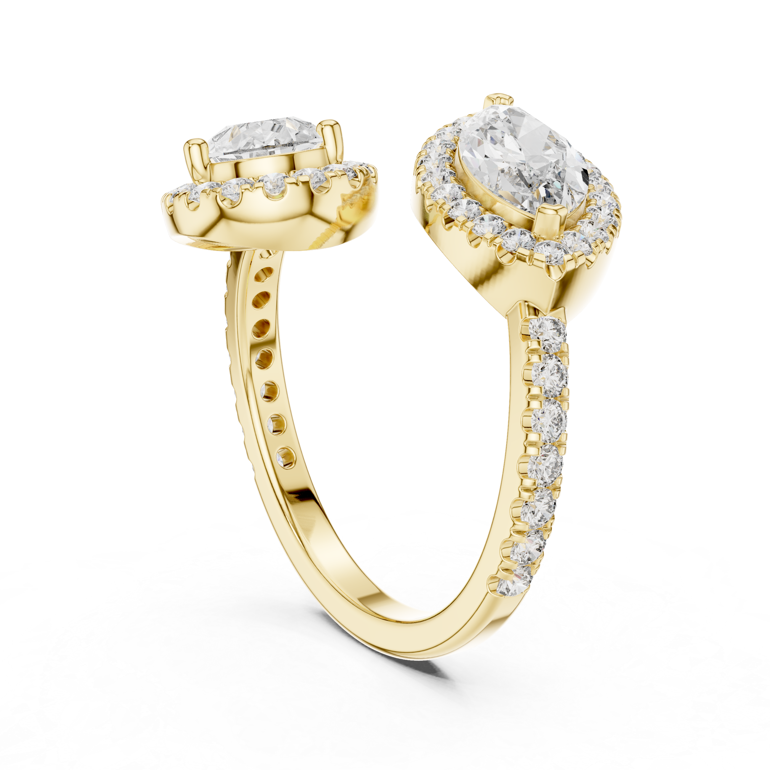 2.63CTW EF VS/SI Lab-Grown Diamond Ring Engagement or Wedding Ring for Women in 14K Gold, Perfect Anniversary Gift