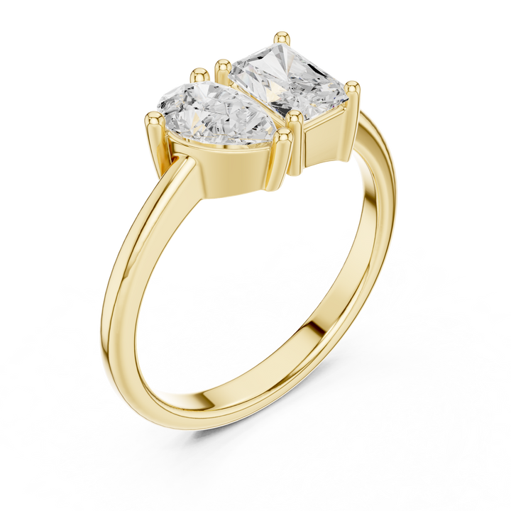 1.14CTW EF VS/SI Lab-Grown Diamond Ring Engagement or Wedding Ring for Women in 14K Gold, Perfect Anniversary Gift