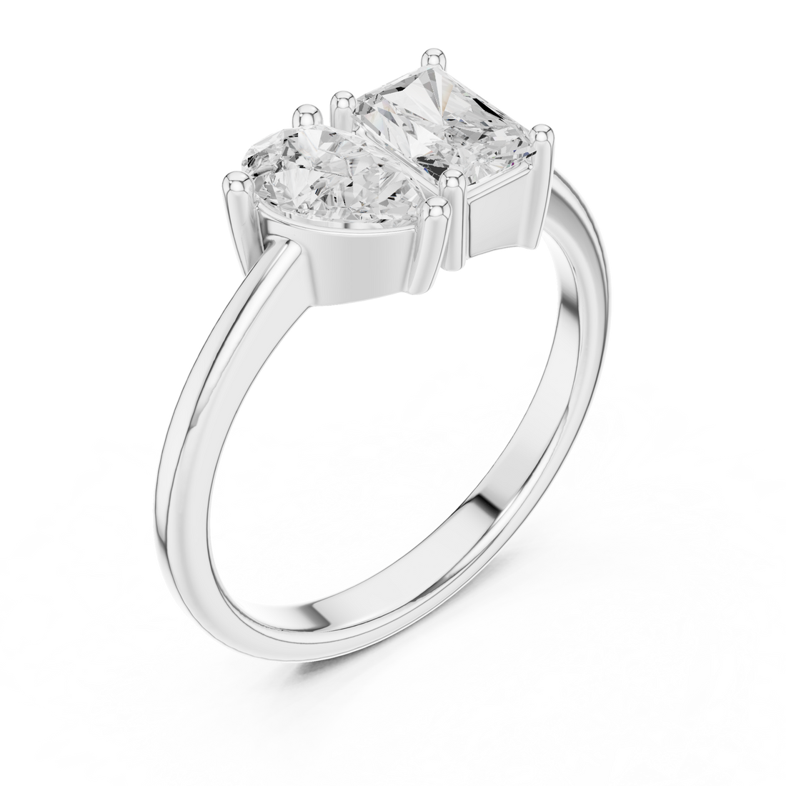 1.14CTW EF VS/SI Lab-Grown Diamond Ring Engagement or Wedding Ring for Women in 14K Gold, Perfect Anniversary Gift