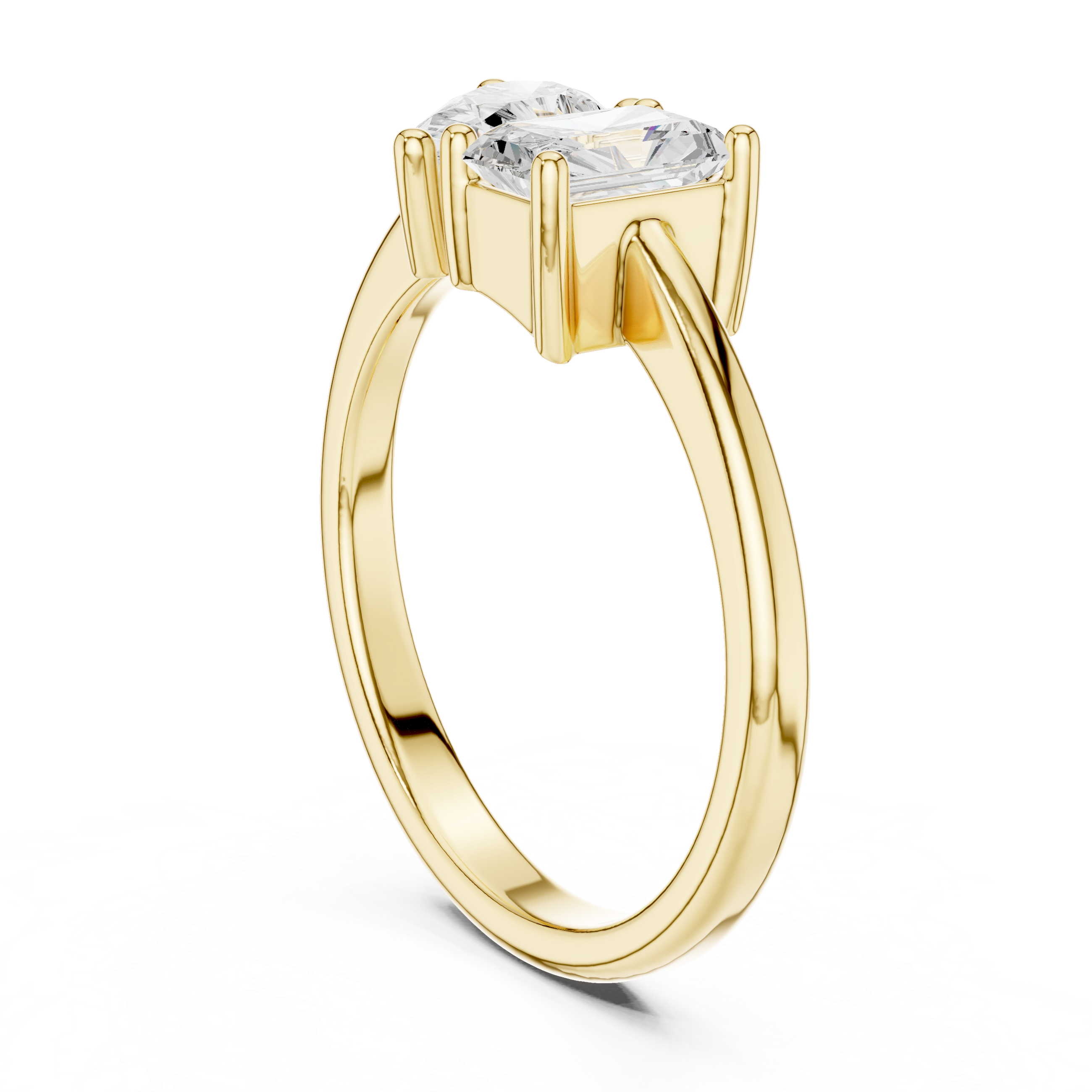 1.14CTW EF VS/SI Lab-Grown Diamond Ring Engagement or Wedding Ring for Women in 14K Gold, Perfect Anniversary Gift