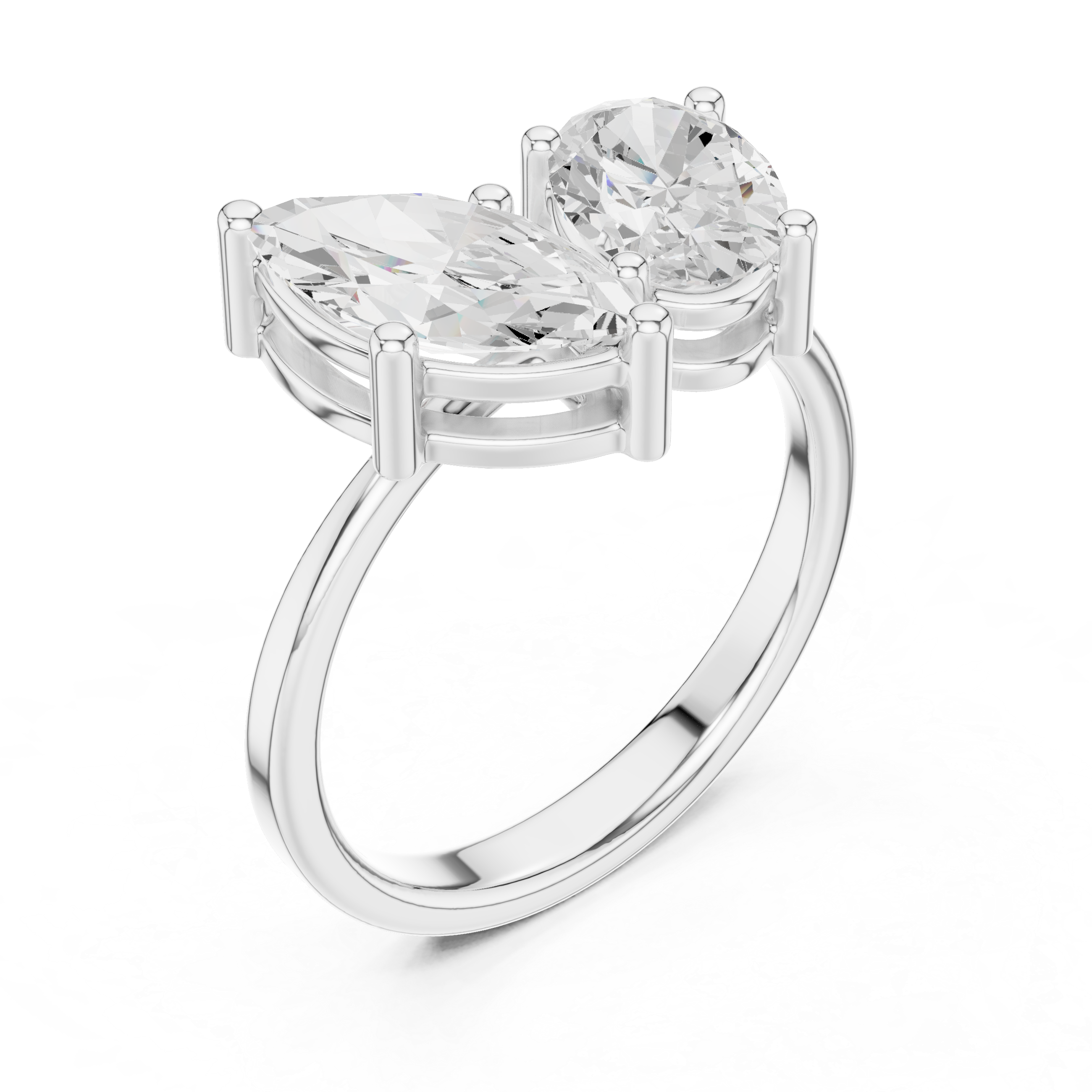 2.03CTW EF VS/SI Lab-Grown Diamond Ring Engagement or Wedding Ring for Women in 14K Gold, Perfect Anniversary Gift