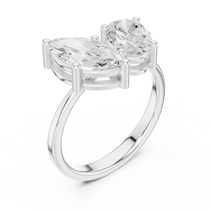 2.03CTW EF VS/SI Lab-Grown Diamond Ring Engagement or Wedding Ring for Women in 14K Gold, Perfect Anniversary Gift