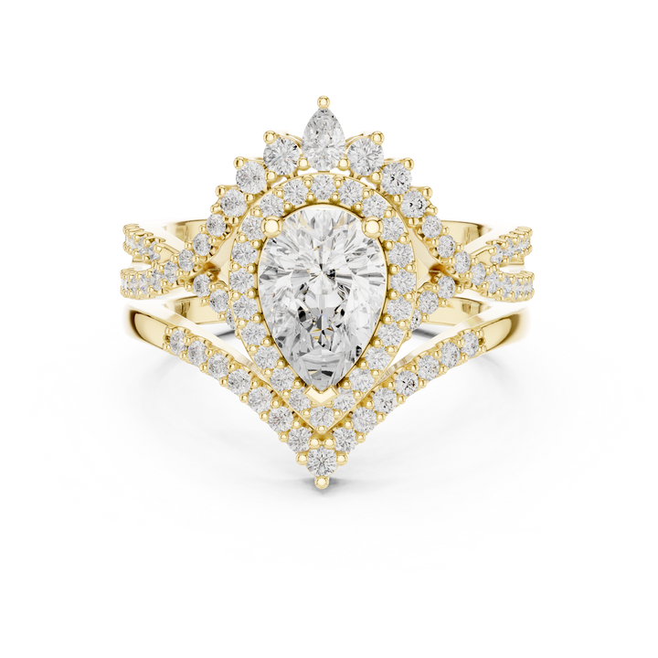 2.70CT Bridal Set Ring – EF VS/SI Lab-Created Diamond in 14K White Gold | Women's Engagement or Wedding