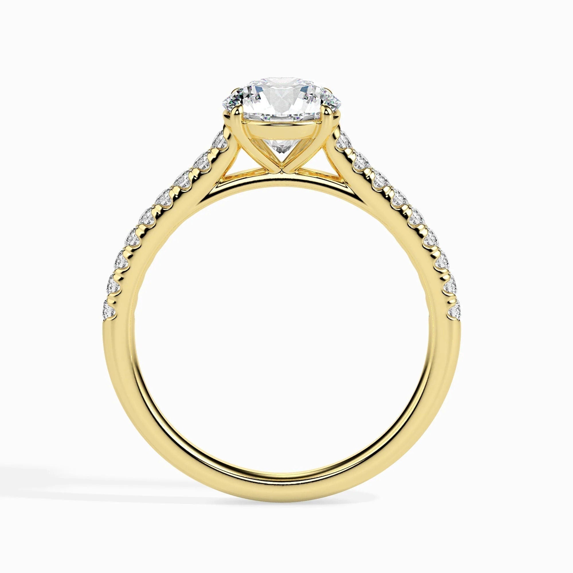 0.50 CT Certified Lab-Grown Diamond Solitaire Engagement Ring – 14K Real Gold with Conflict-Free EF VS/SI Diamonds
