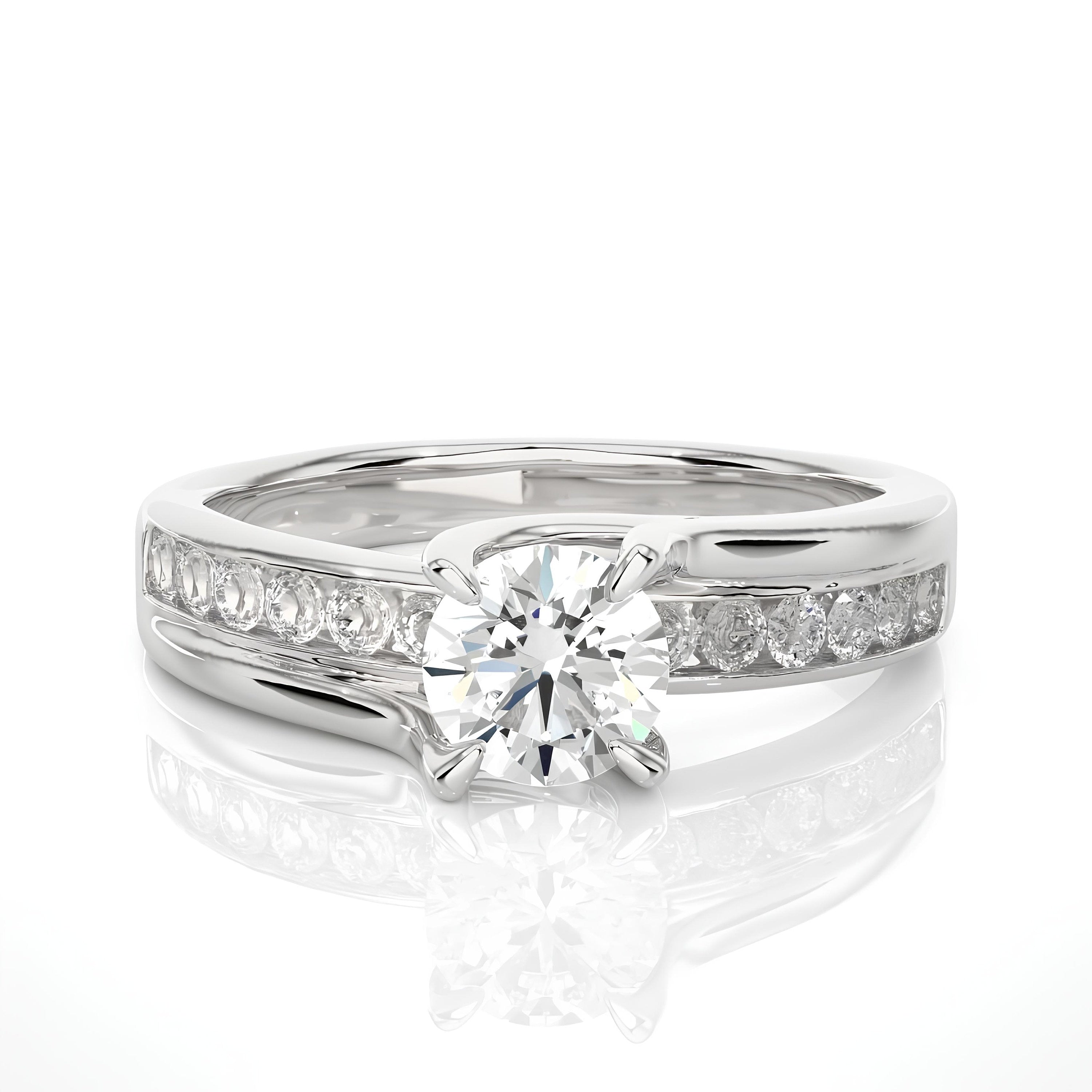 0.50 Ct Certified Lab-Grown Diamond Solitaire Engagement Ring – Conflict-Free EF VS/SI Diamond Set in 14K Real Gold