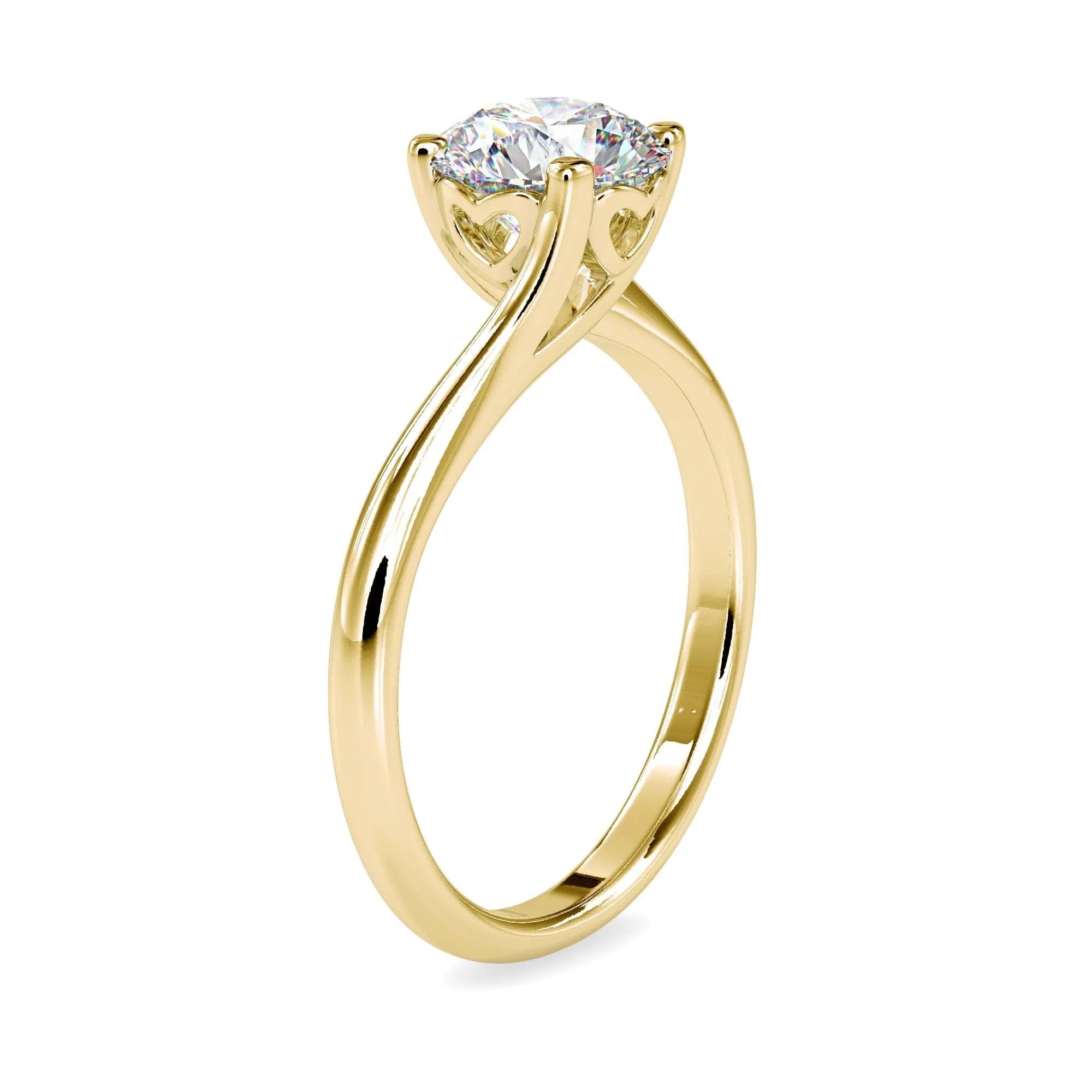 Certified 0.50 CT Lab-Grown Diamond Solitaire Engagement Ring – Conflict-Free EF VS/SI Diamond in 14K Solid Gold