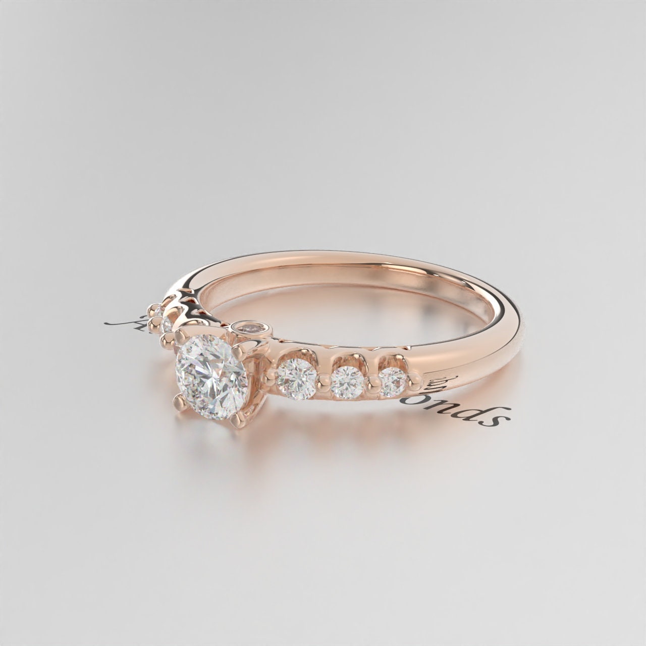 IGI Certified Lab-Grown Diamond Halo Engagement Ring – EF VS/SI Round Cut in 14K Gold | Wedding Ring & Gift for Her