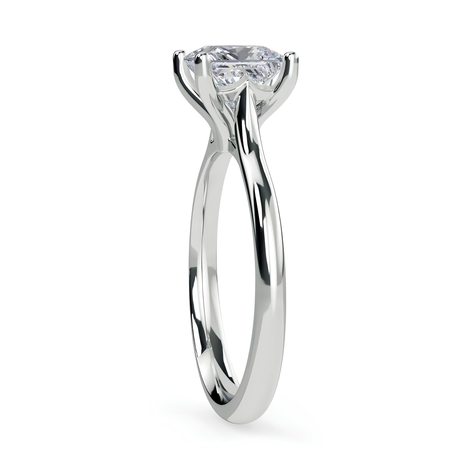 1.00 CT EF VS/SI Princess Cut Lab-Grown Diamond Solitaire Engagement Ring – 14K Solid Gold Wedding Ring