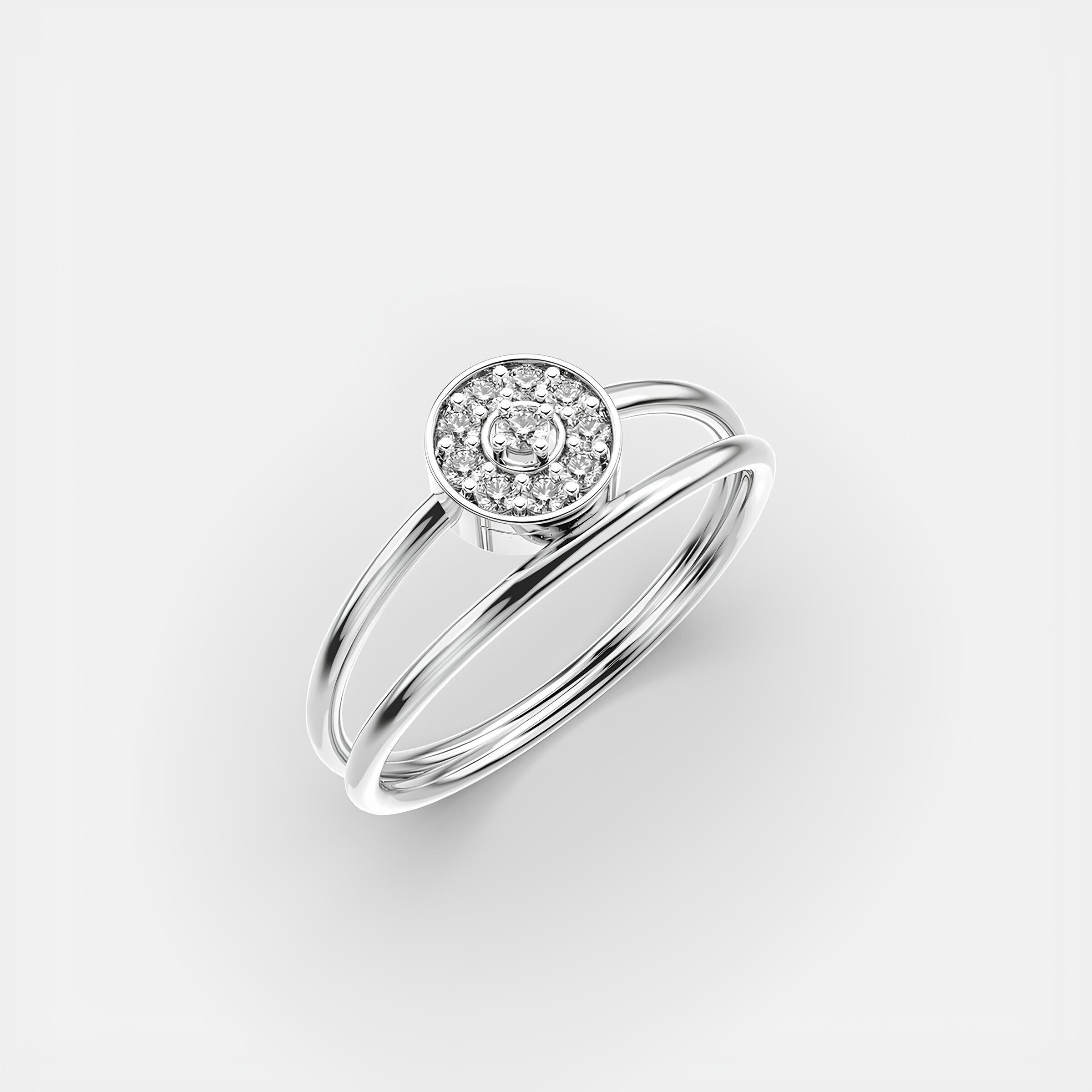 Round Cut EF VS/SI Lab-Grown Diamond Half Eternity Wedding Band in 14K Solid Gold