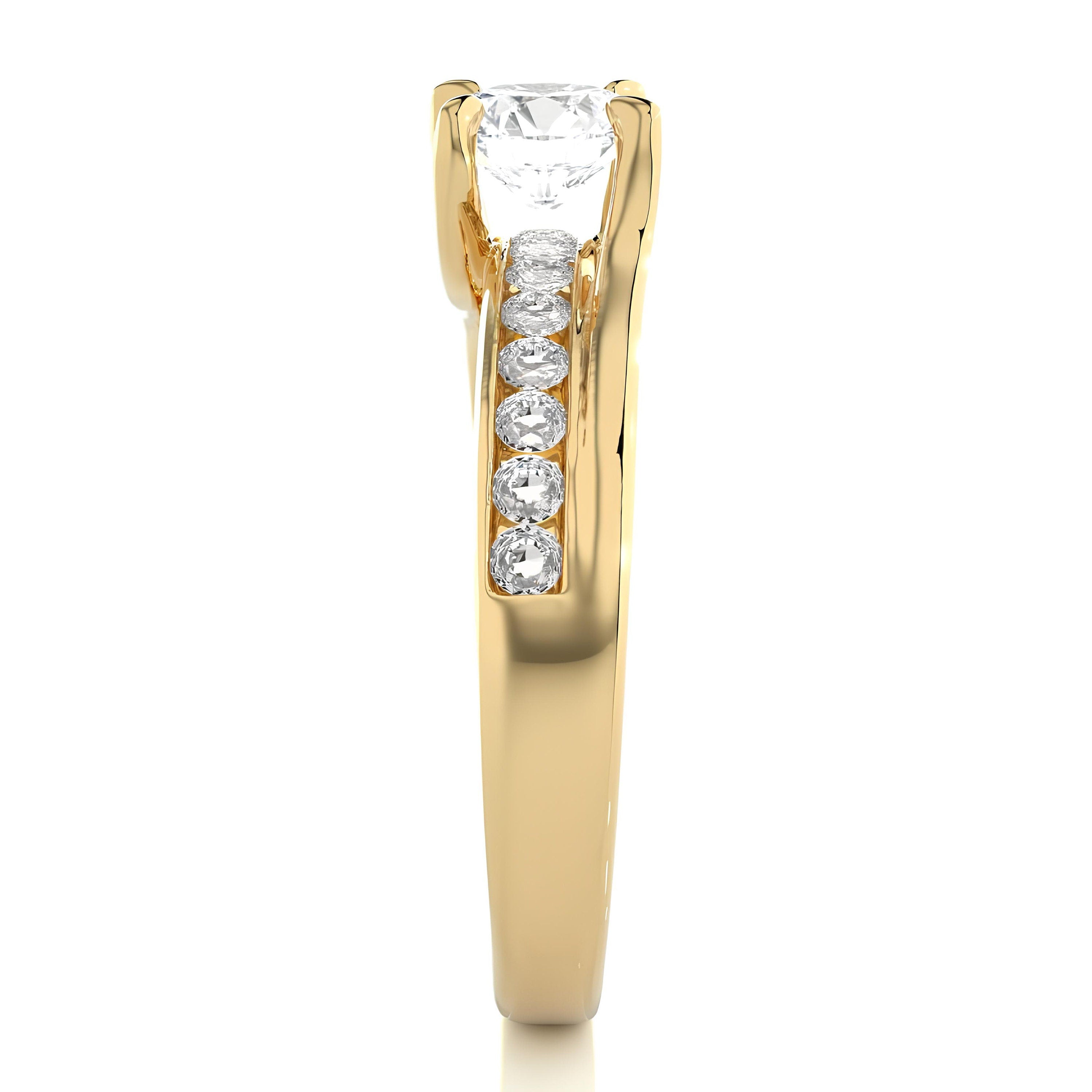 0.50 Ct Certified Lab-Grown Diamond Solitaire Engagement Ring – Conflict-Free EF VS/SI Diamond Set in 14K Real Gold
