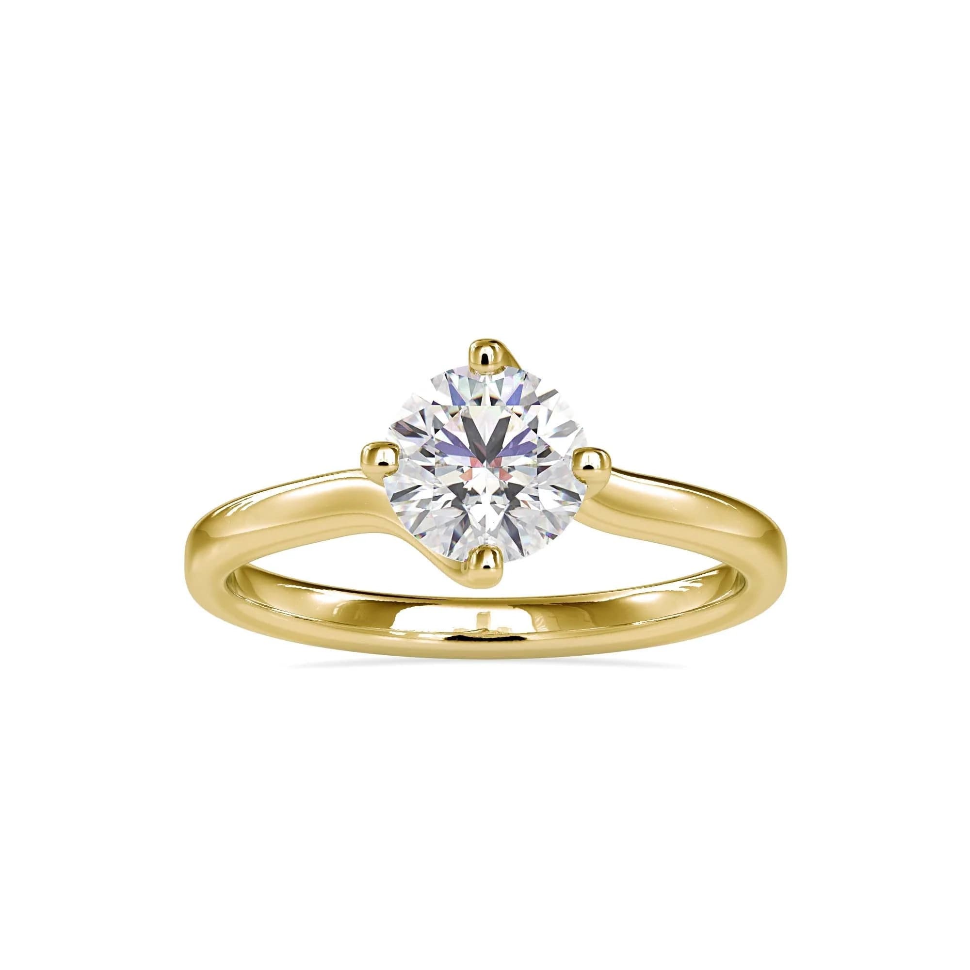 Certified 0.50 CT Lab-Grown Diamond Solitaire Engagement Ring – VS/SI Diamond Set in 14K Solid Gold