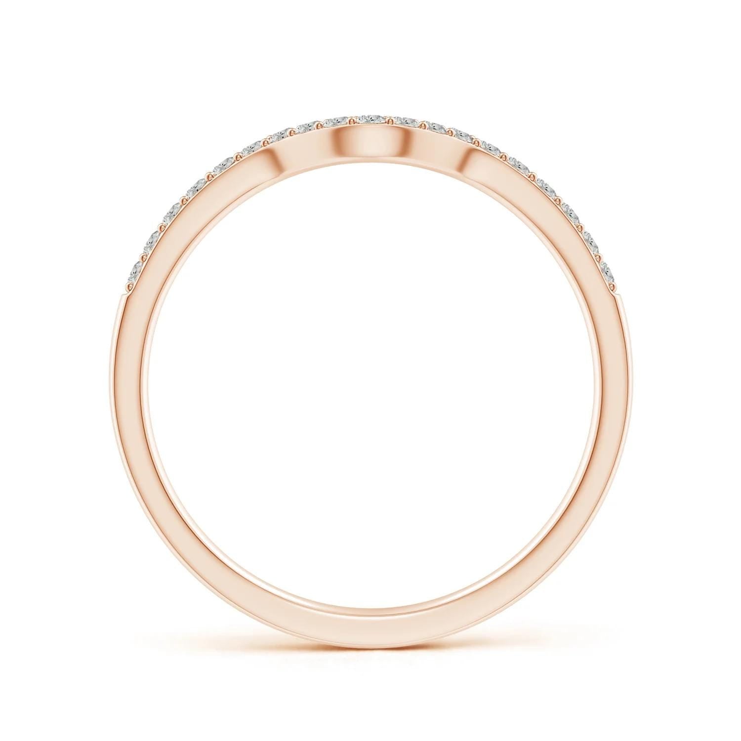 Round Lab-Created Diamond Curved Engagement Band – 14K Yellow Gold Half Eternity Wedding Ring