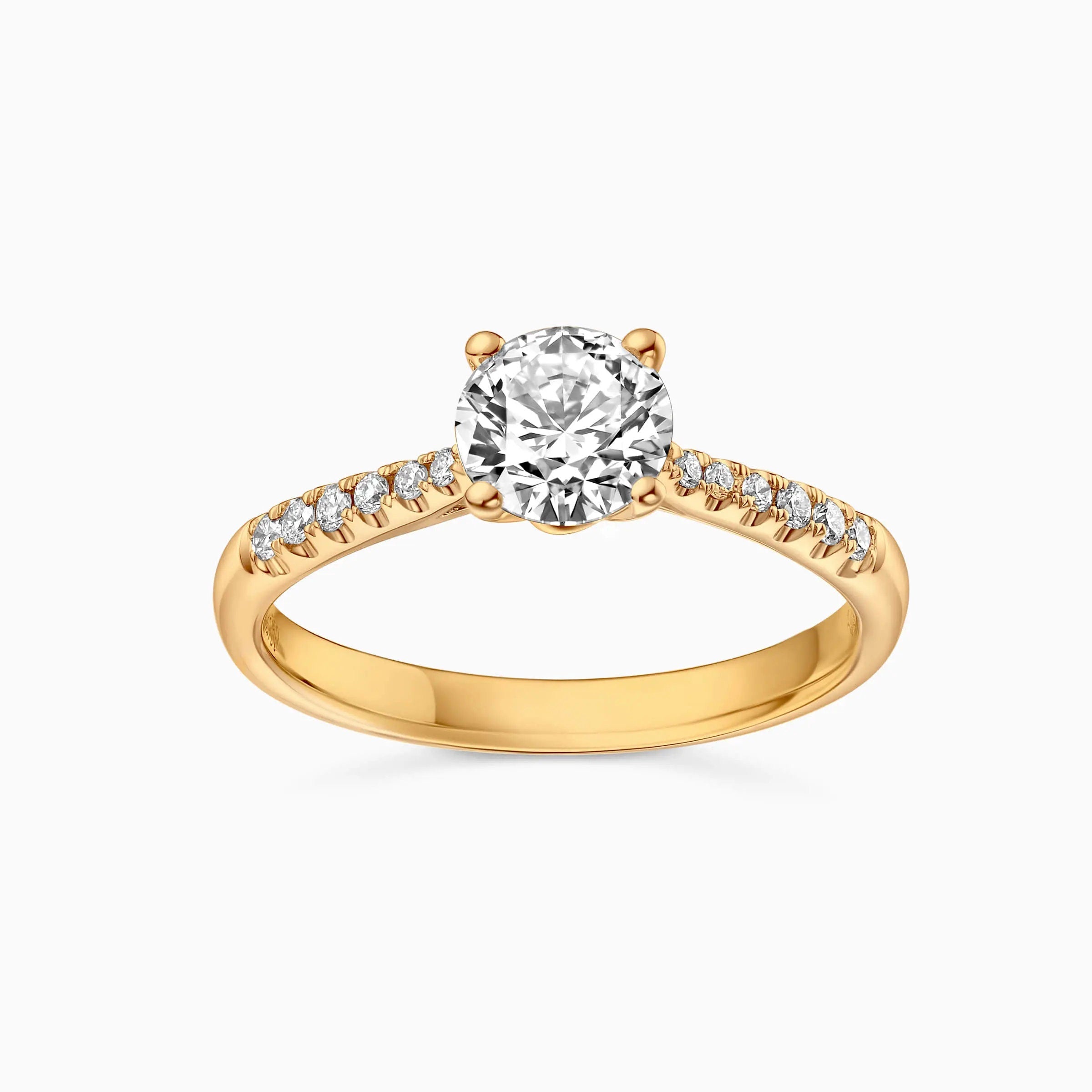 Round Solitaire Wedding Ring featuring 0.25 - 2.00 Ct IGI Certified EF VS/SI Lab Grown Diamond 14K Real Gold Engagement Ring