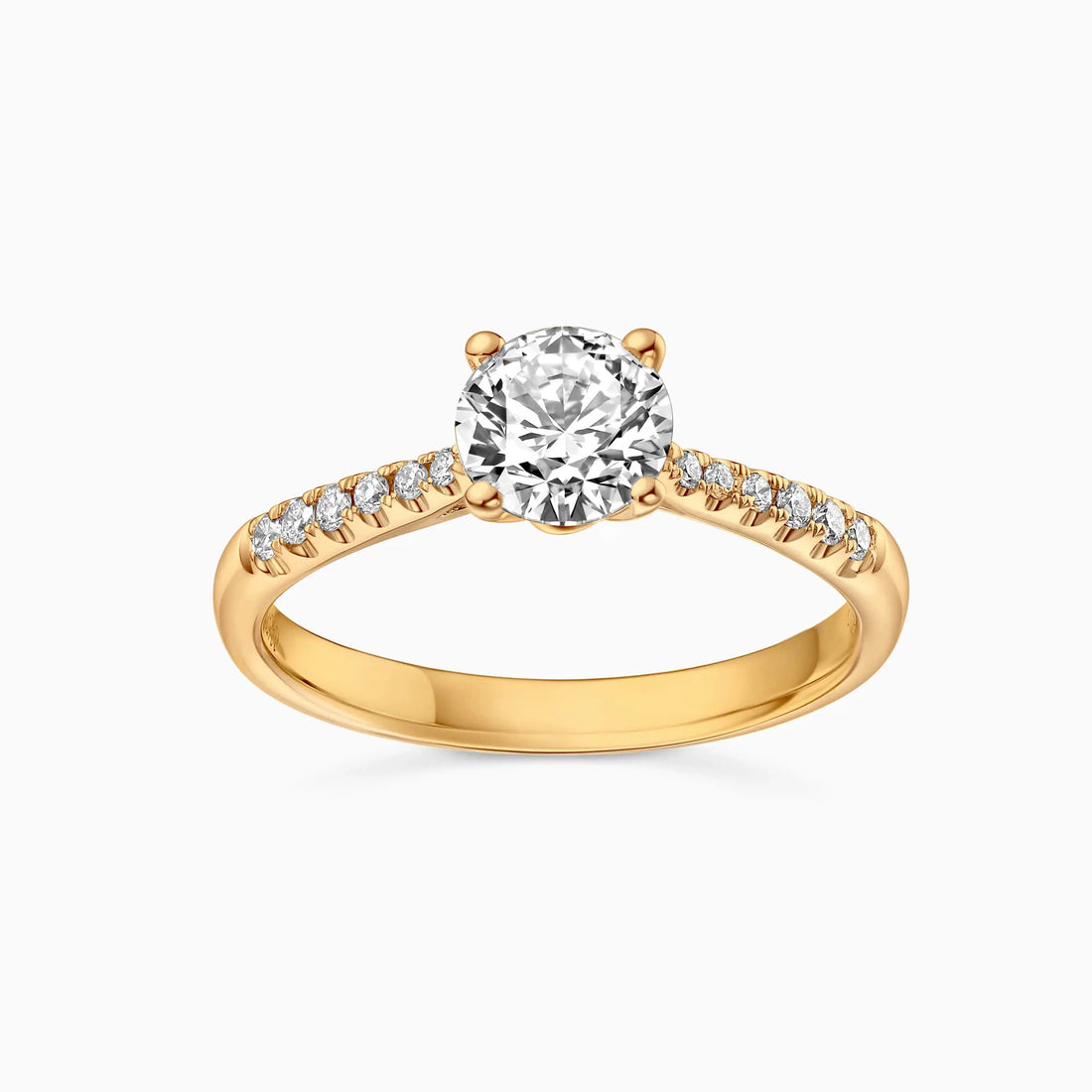 Round Solitaire Wedding Ring featuring 0.25 - 2.00 Ct IGI Certified EF VS/SI Lab Grown Diamond 14K Real Gold Engagement Ring