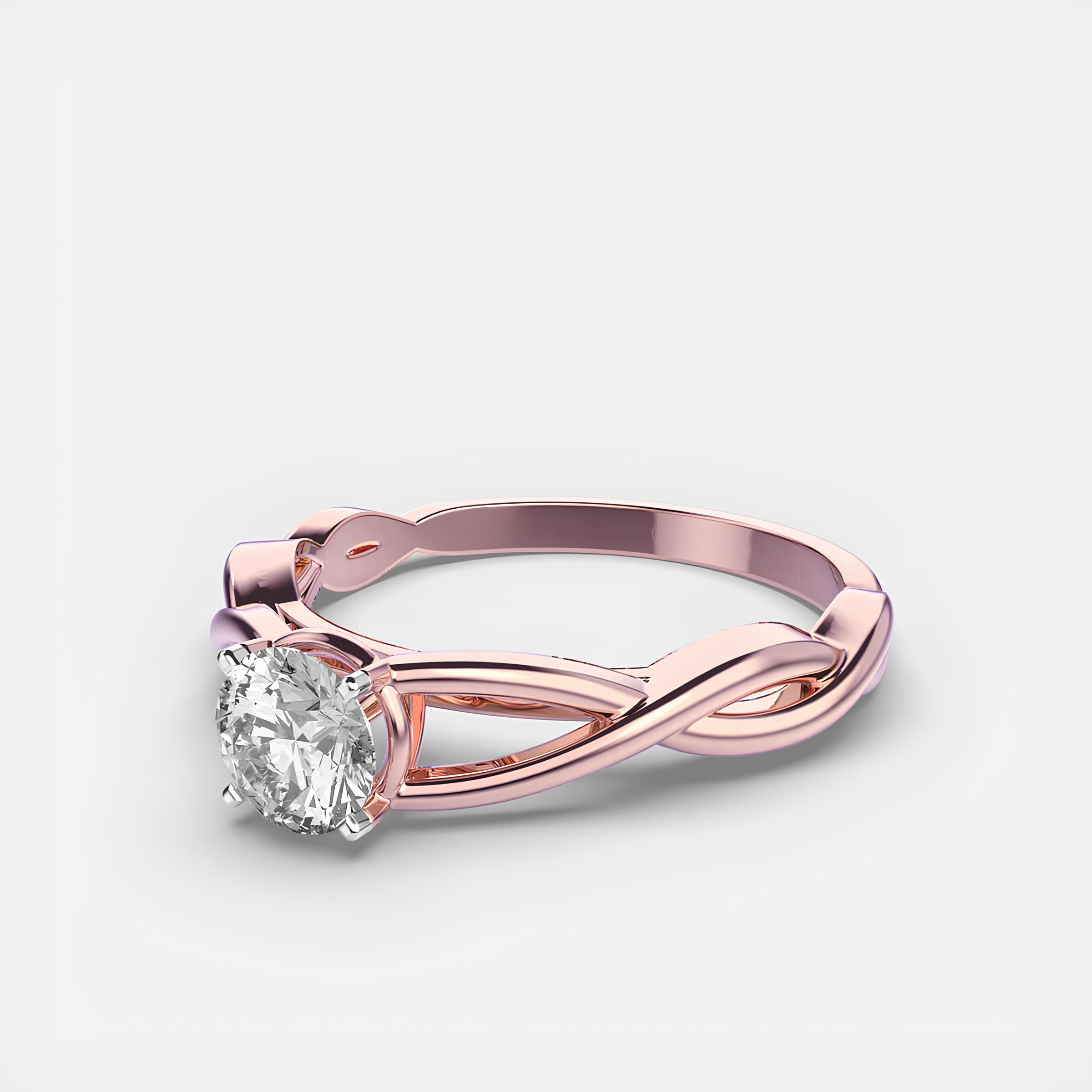 Round Diamond Wedding Band – EF VS/SI Lab-Created Diamond Ring for Women in 14K Solid Gold