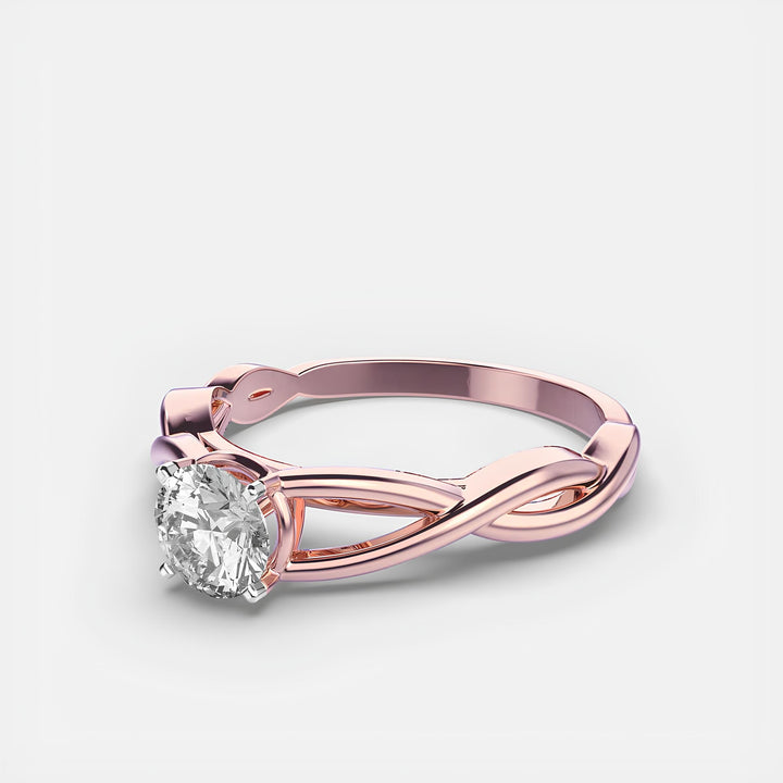 Round Diamond Wedding Band – EF VS/SI Lab-Created Diamond Ring for Women in 14K Solid Gold