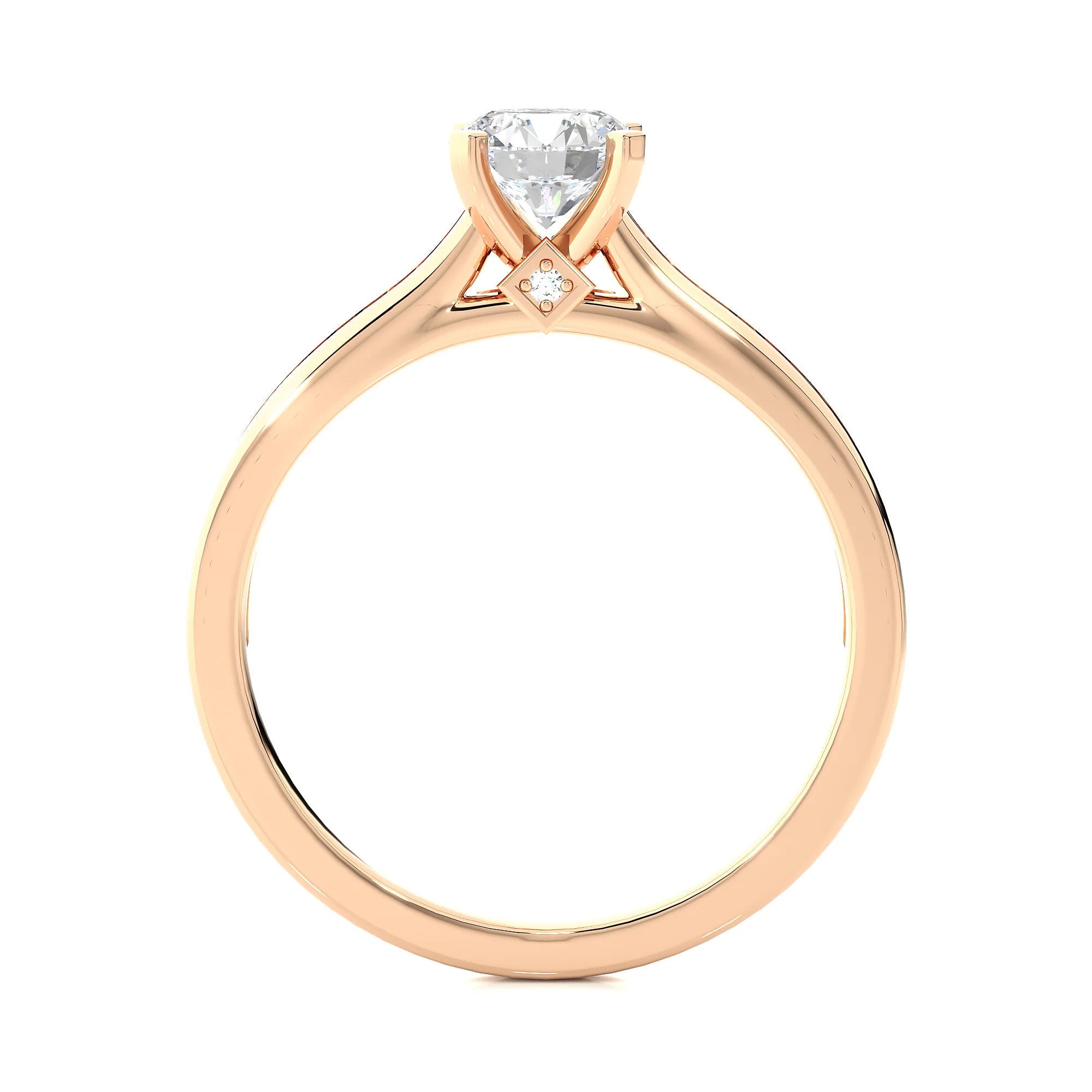 EF VS/SI Lab-Grown Diamonds Wedding Ring / 0.25 - 2.00 Ct IGI Certified Lab Grown Diamond Solitaire Engagement Ring / 14k Real Gold Ring