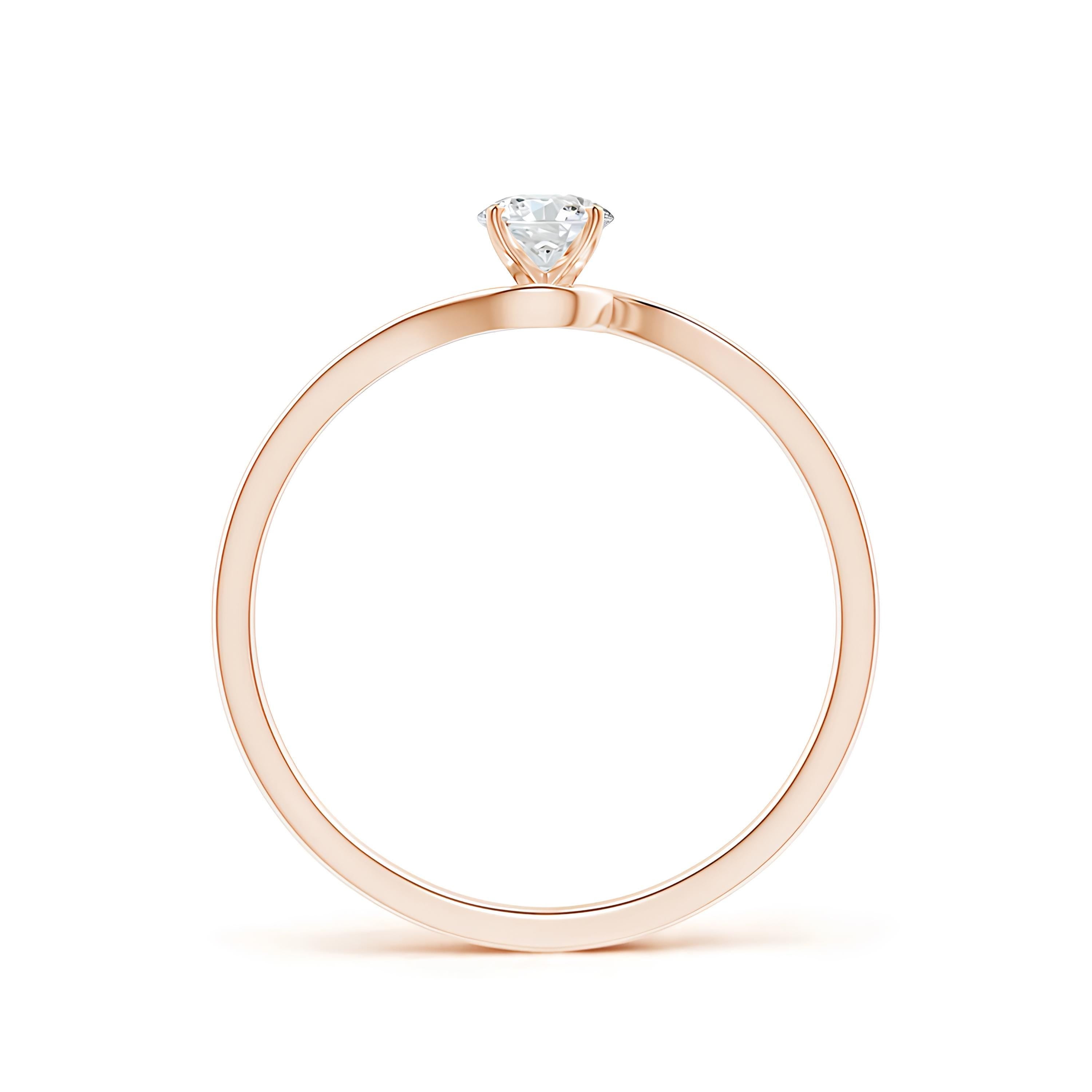 Certified Round Cut Lab-Grown EF VS/SI Diamond Solitaire Engagement Ring 14K Gold Wedding Band