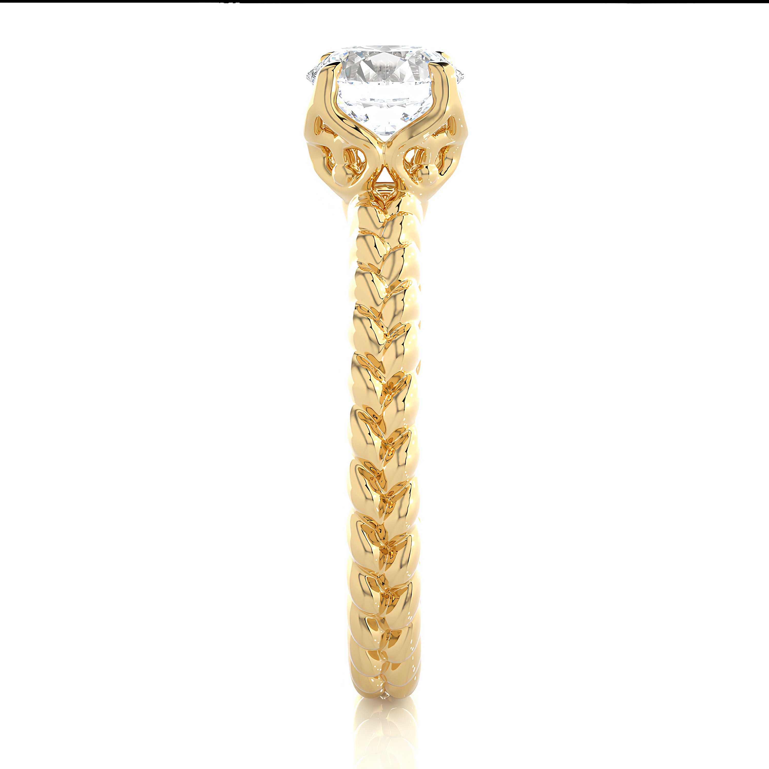 Unique Engagement Ring IGI Certified 0.25 - 2.00 Ct Lab Grown Diamond Solitaire Ring / Platinum & Gold Ring / Anniversary Gift / Women Gift