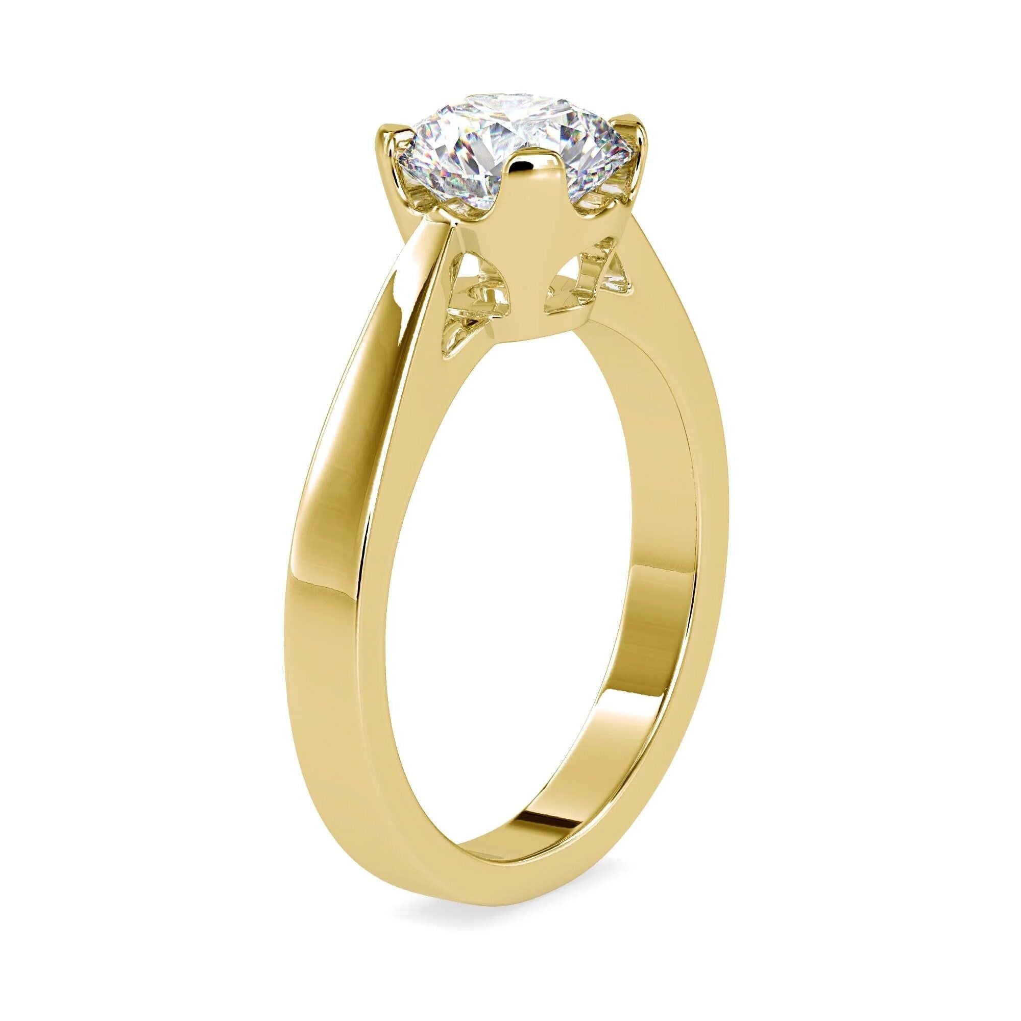 Certified 1.00 Ct Lab-Grown Diamond Solitaire Engagement Ring – Conflict-Free EF VS/SI Diamond in 14K Solid Gold