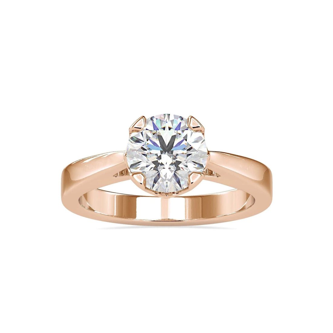 Certified 1.00 Ct Lab-Grown Diamond Solitaire Engagement Ring – Conflict-Free EF VS/SI Diamond in 14K Solid Gold